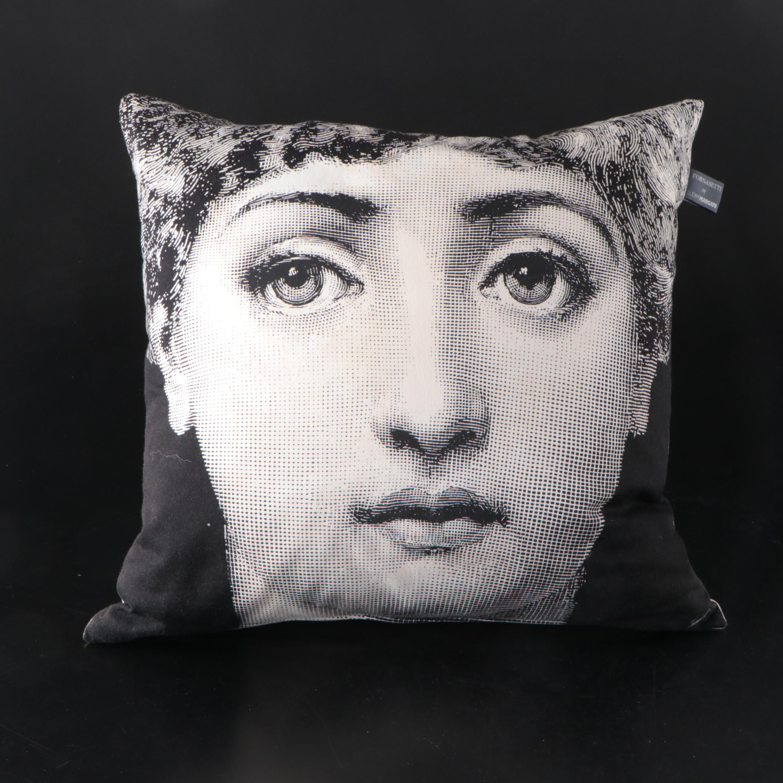 Fornasetti by Luciano Marcato Cotton Throw Pillow