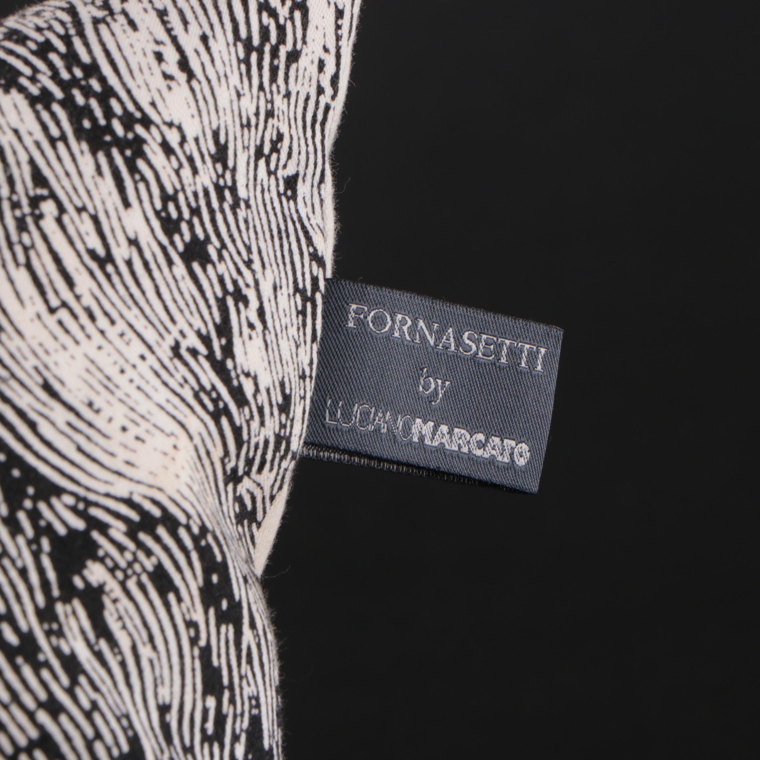 Fornasetti by Luciano Marcato Cotton Throw Pillow