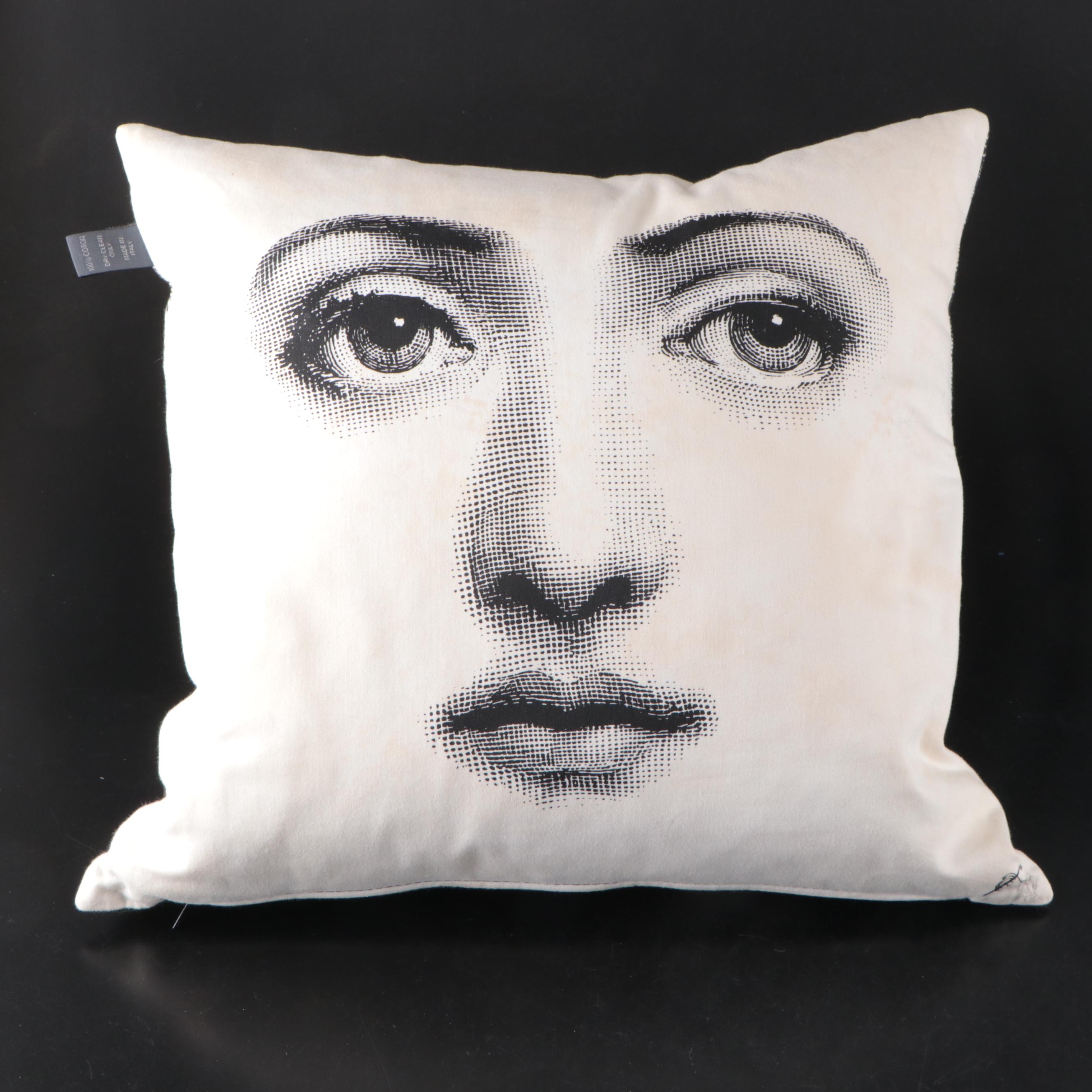 Fornasetti by Luciano Marcato Cotton Throw Pillow