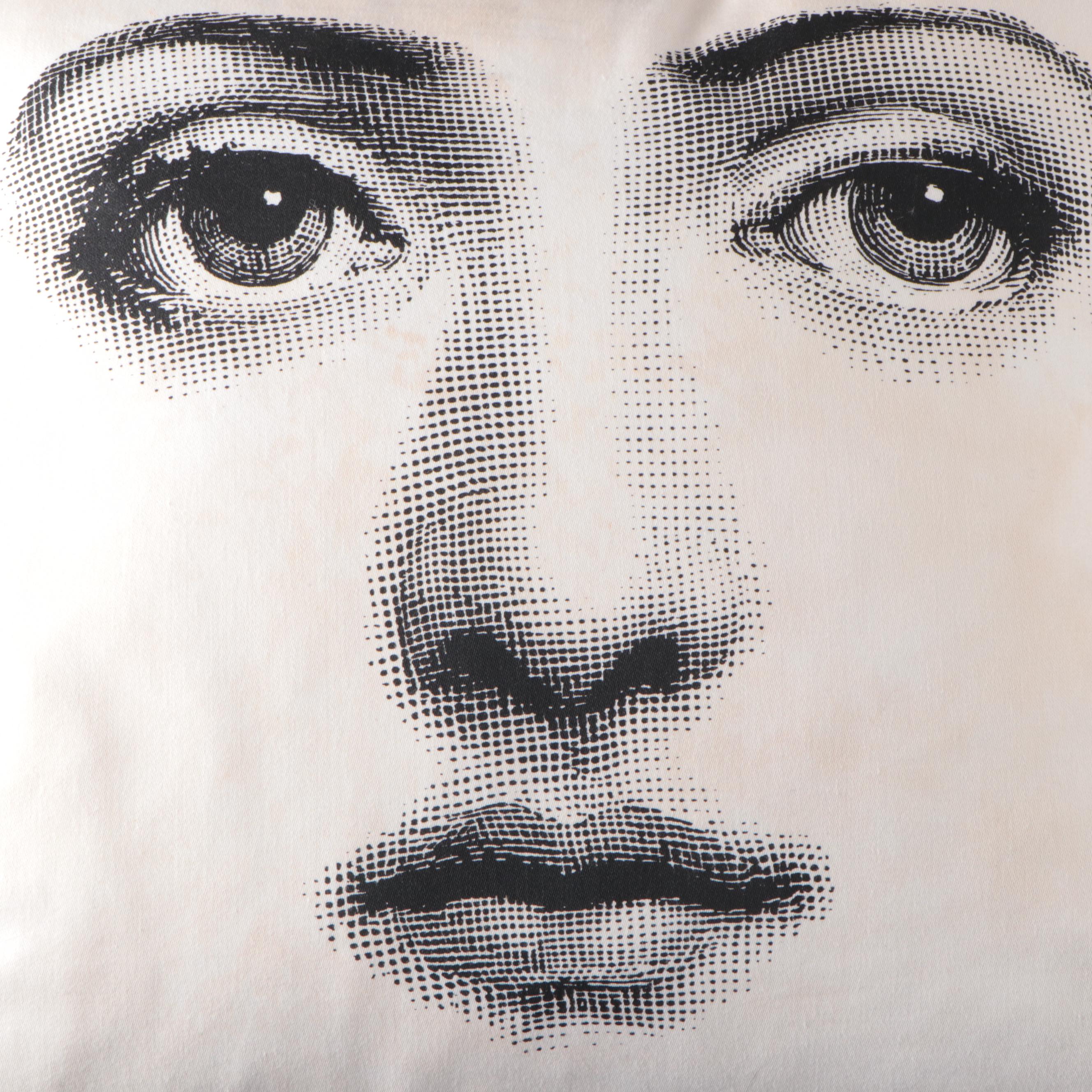 Fornasetti by Luciano Marcato Cotton Throw Pillow