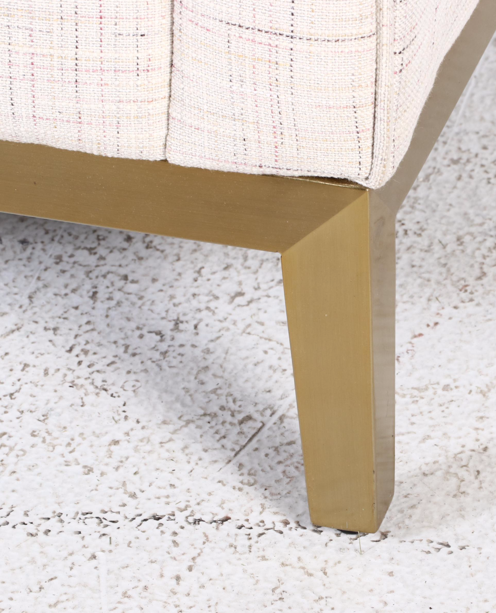 Pair of Contemporary Style Upholstered Barrel-Back Chair