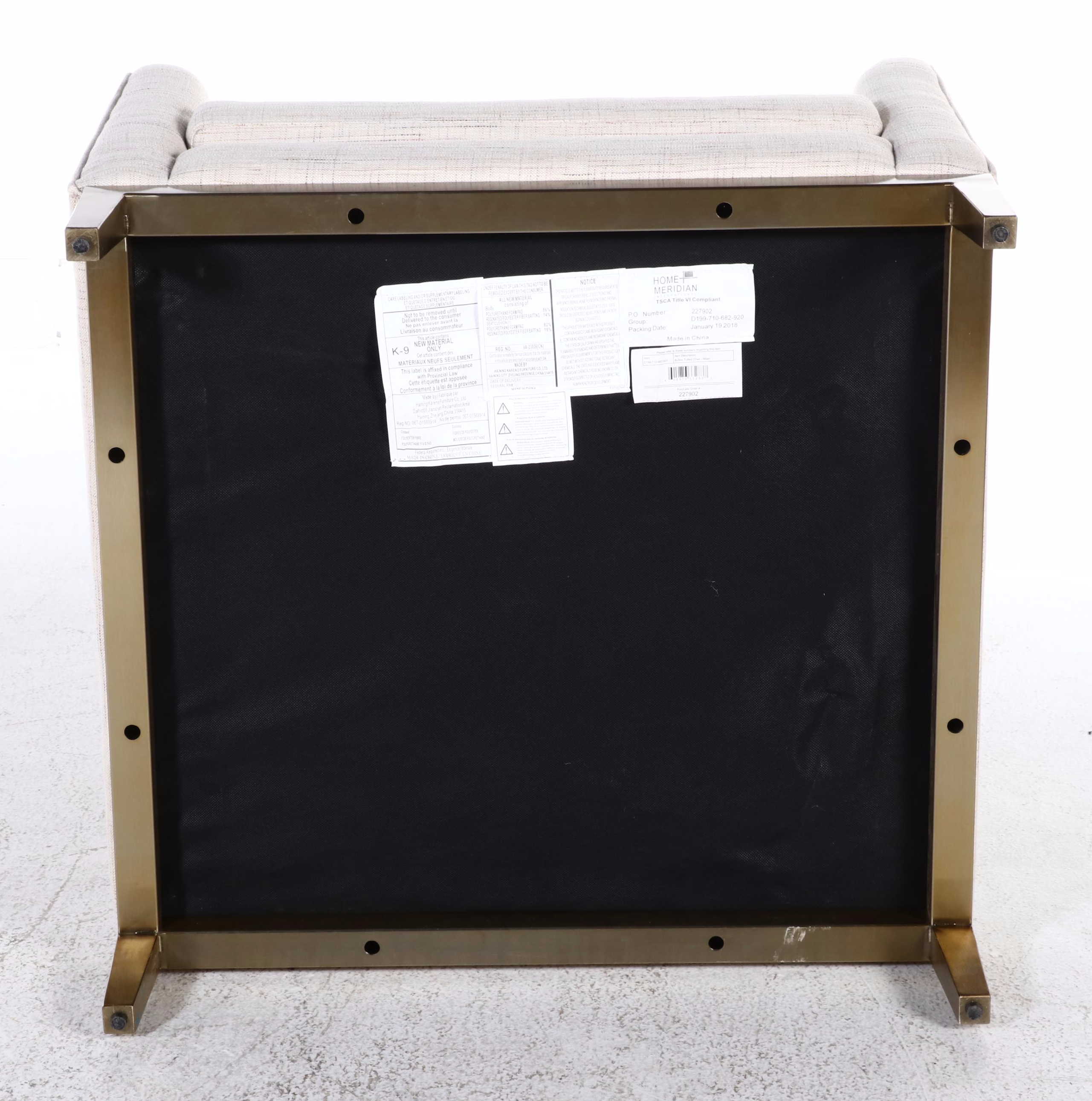 Pair of Contemporary Style Upholstered Barrel-Back Chair