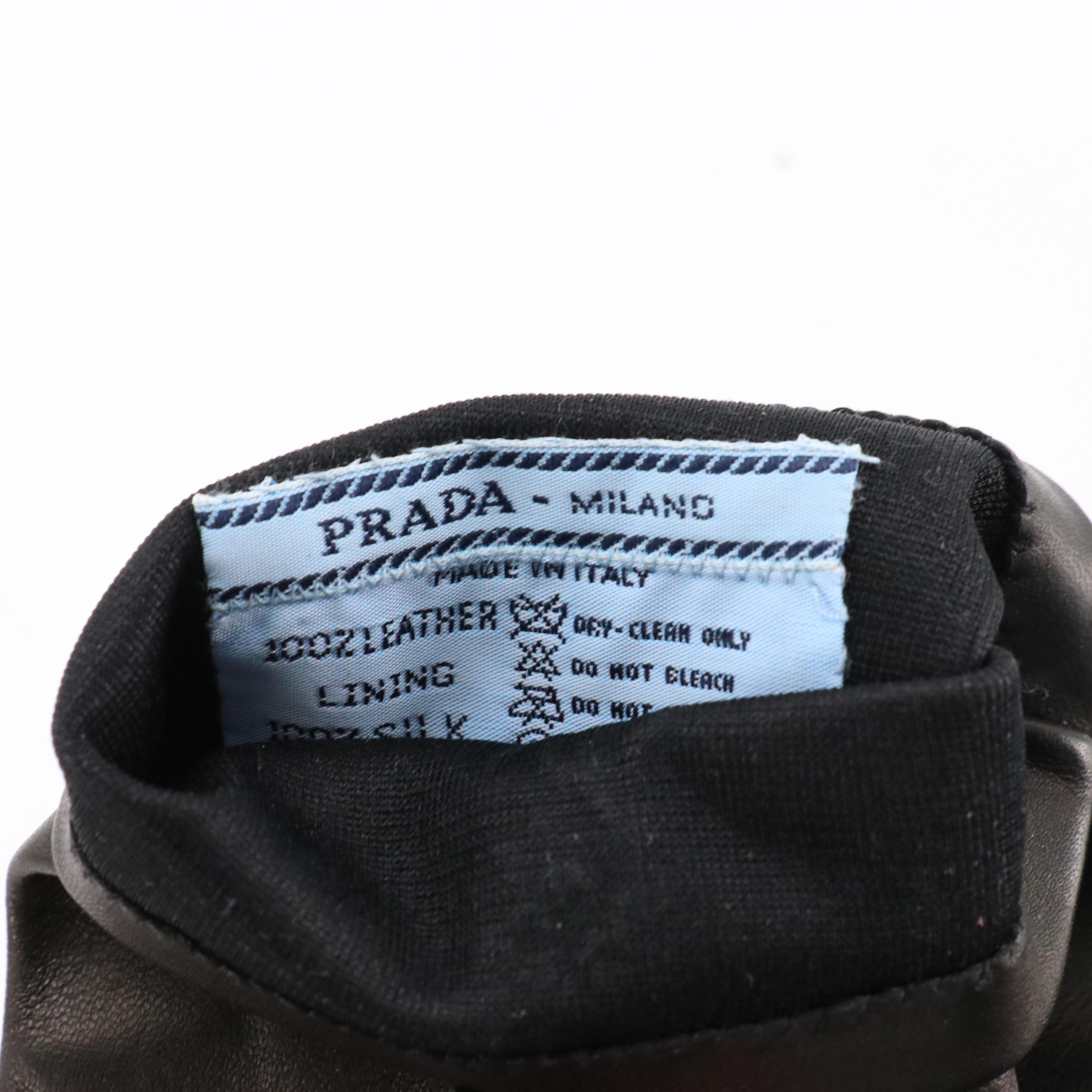 Chanel, Prada, and Bottega Veneta Kidskin Leather/Suede Fashion Gloves