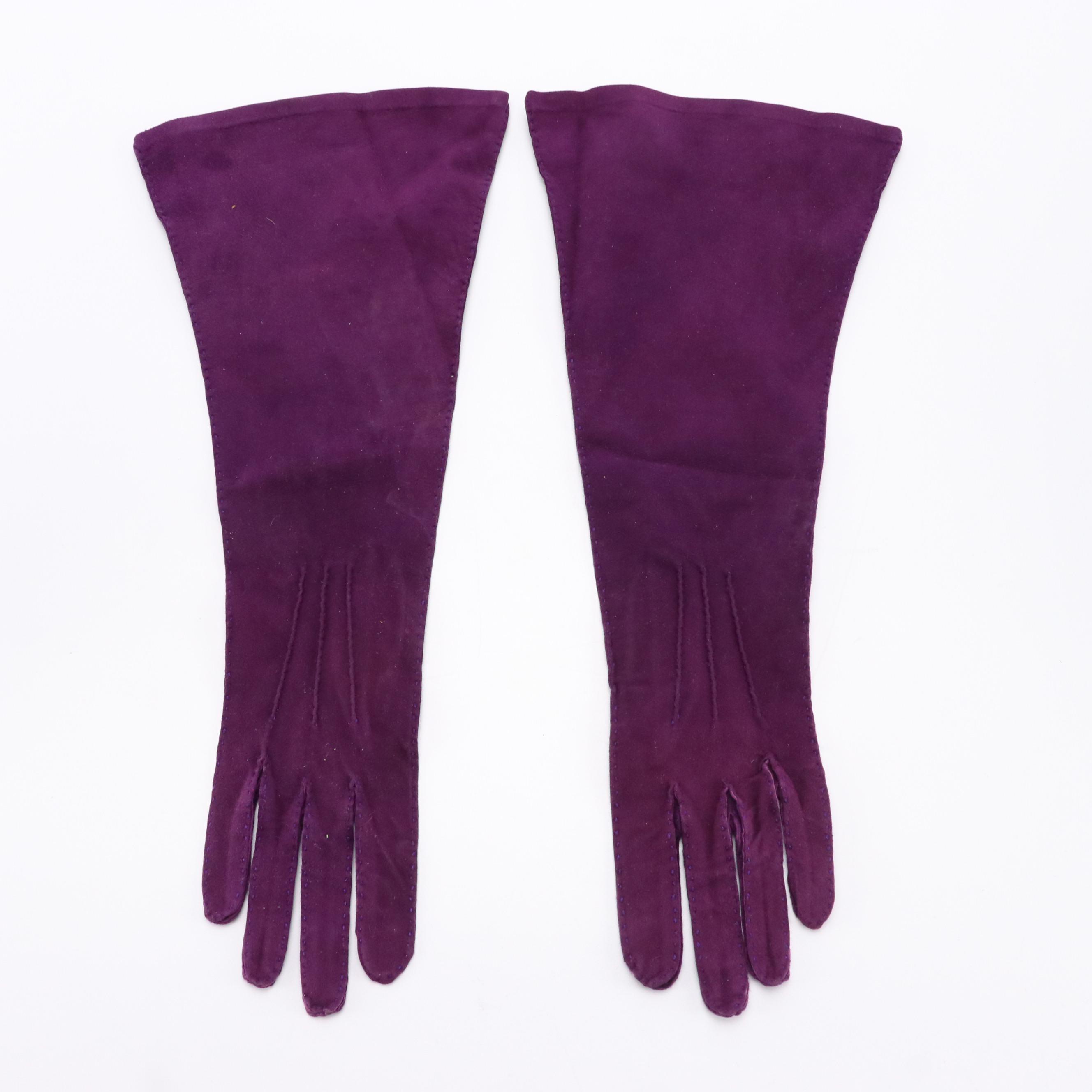 Chanel, Prada, and Bottega Veneta Kidskin Leather/Suede Fashion Gloves