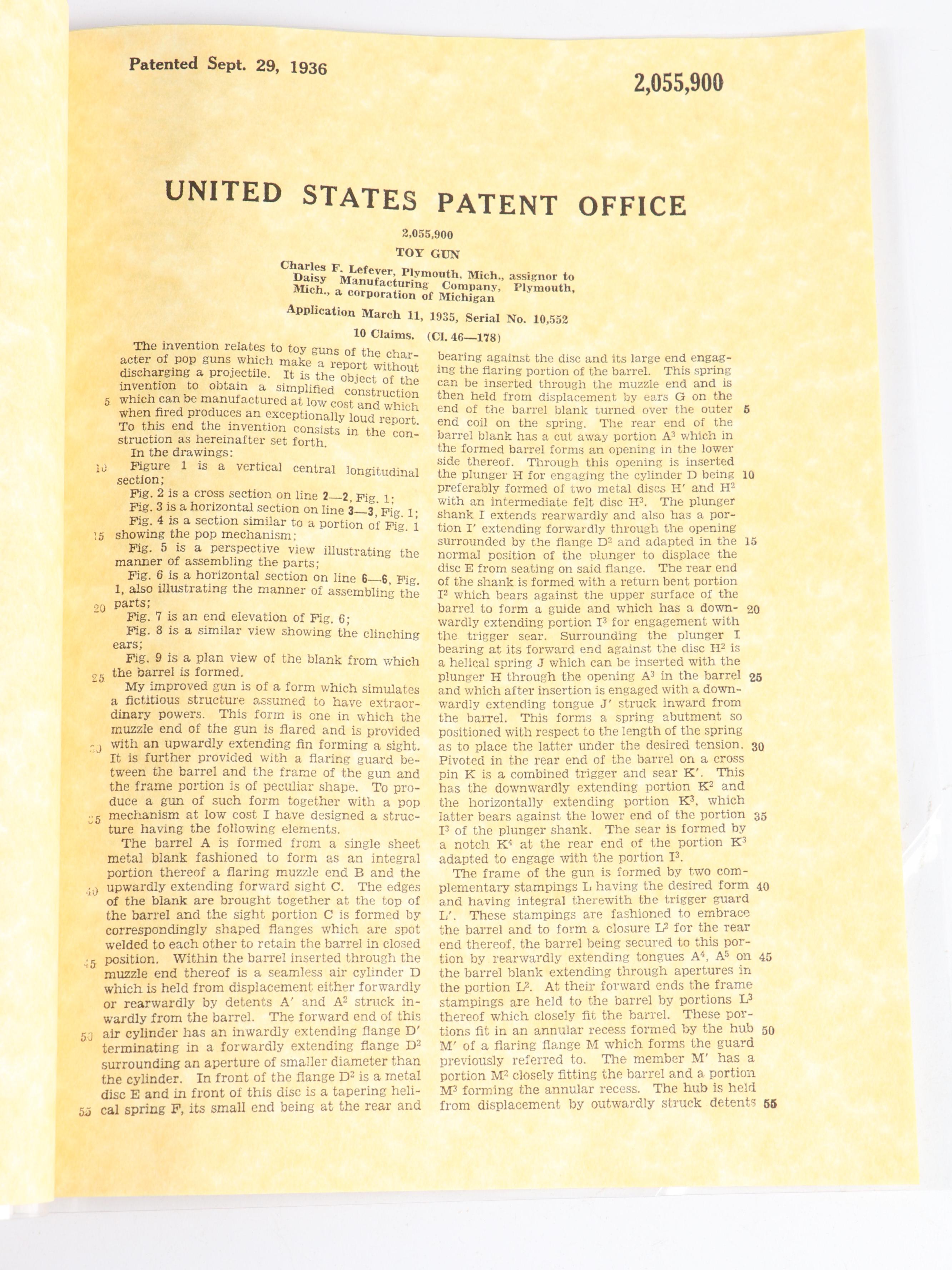 Daisy "Buck Rogers Rocket Pistol" Toy Guns, Mid-20th Century