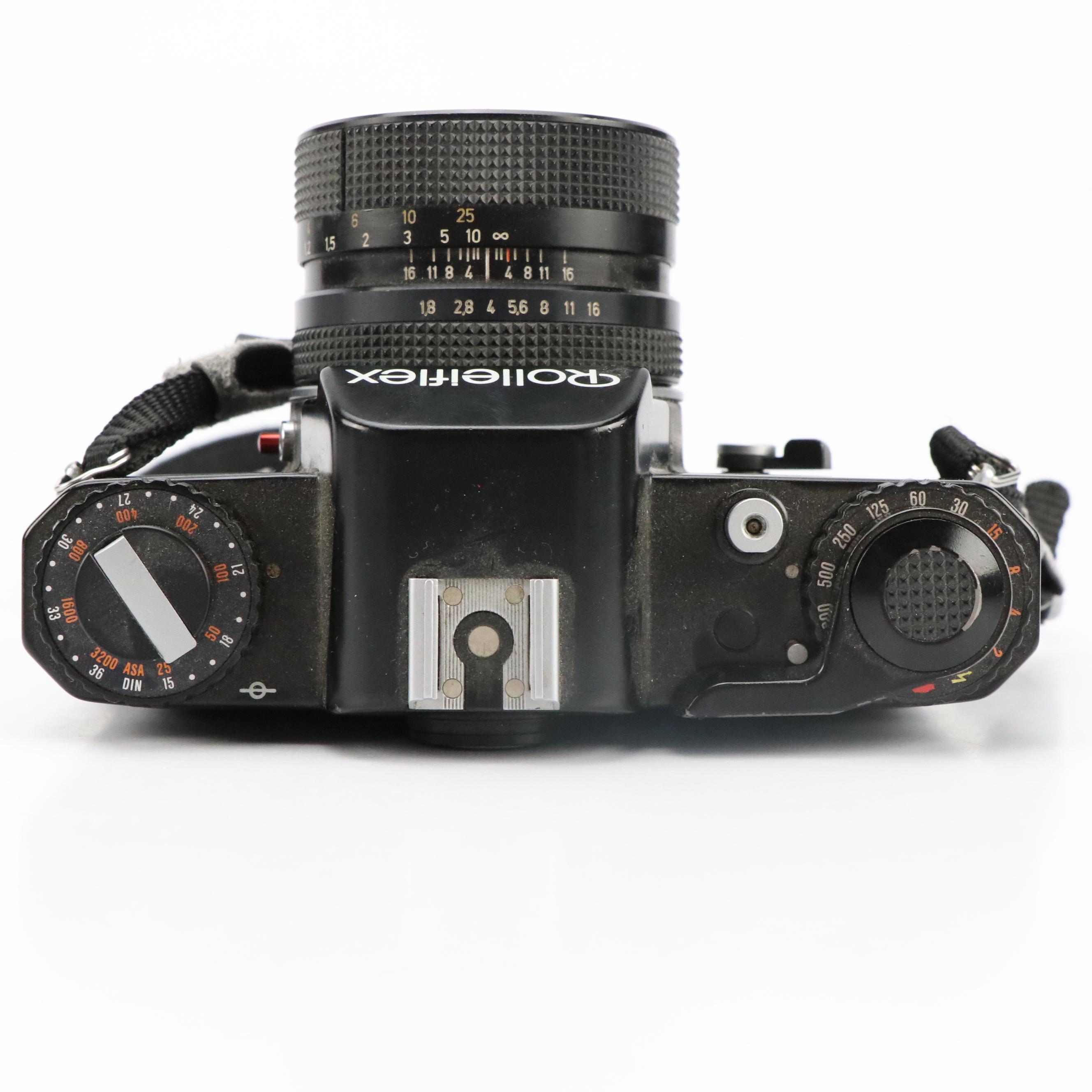 Pair of Nikon F3 with Rolleiflex SL35M 35mm Still Cameras and Nikon Speedlight