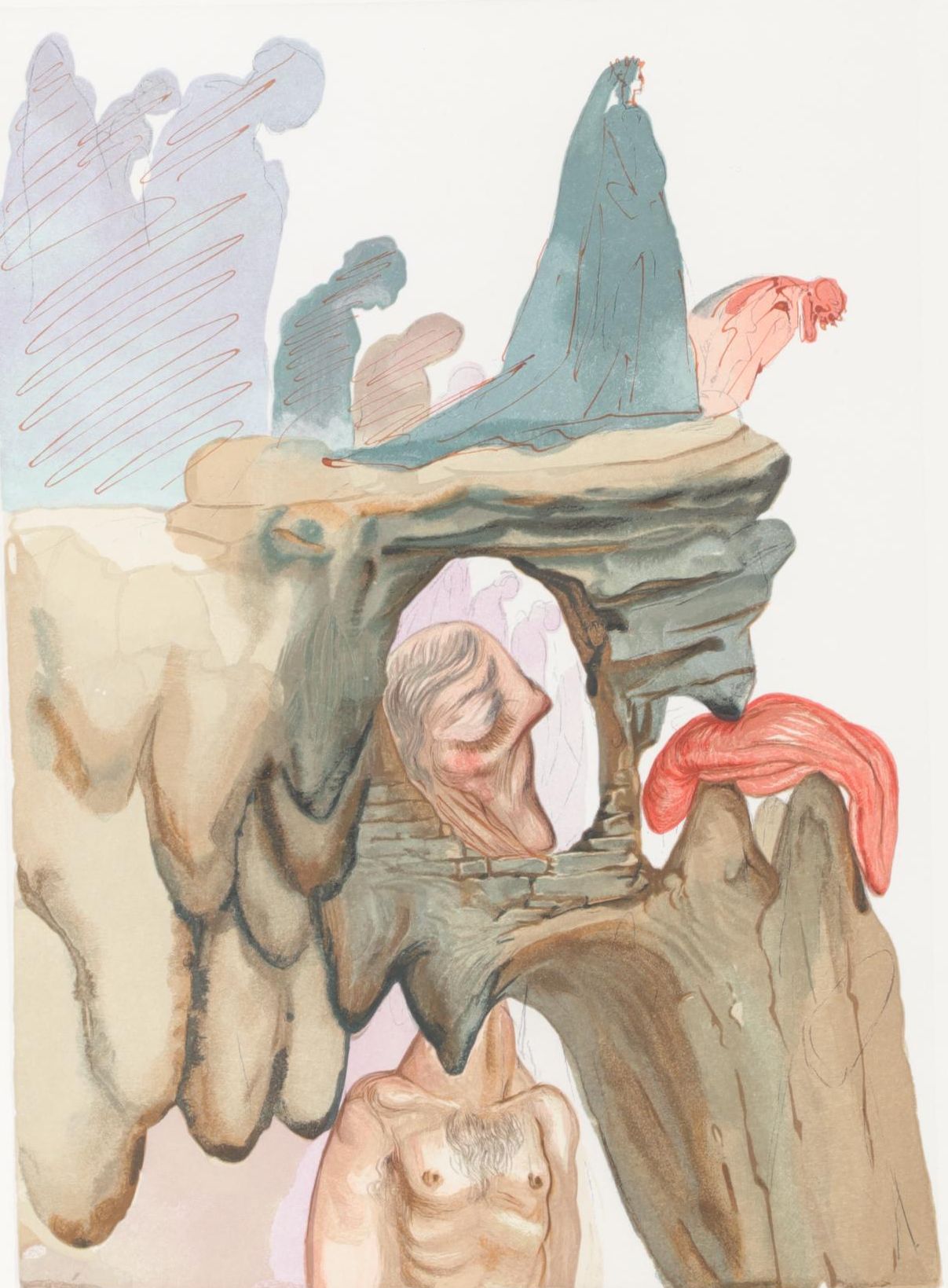 Salvador Dalí Wood Engraving "Les Prevaricateurs," 1960 - 1964