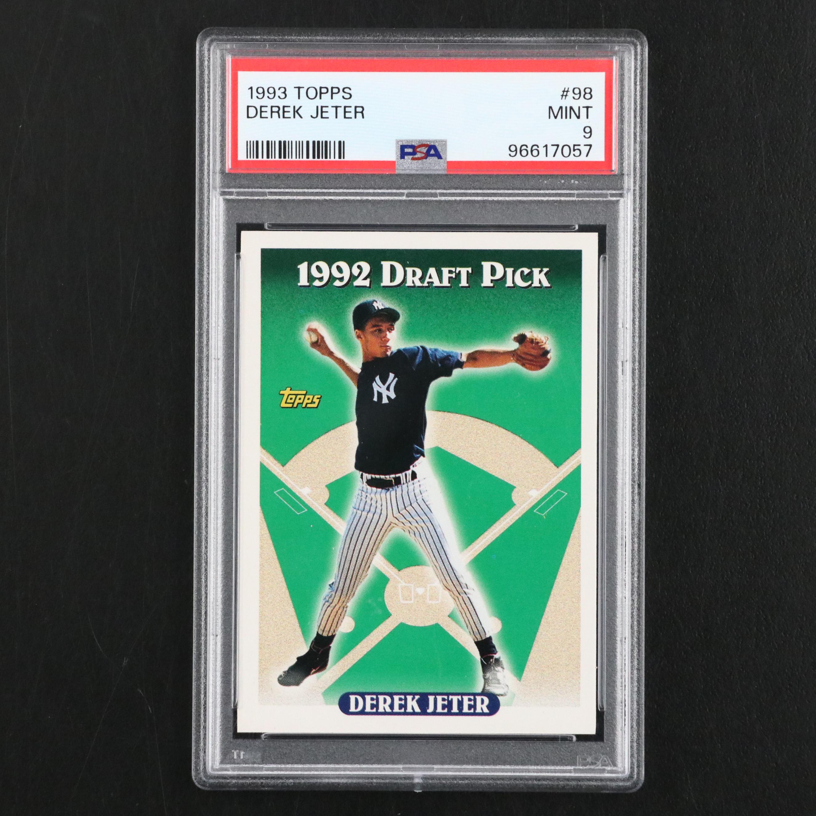 1993 Topps Derek Jeter Rookie Card #98 Graded PSA 9