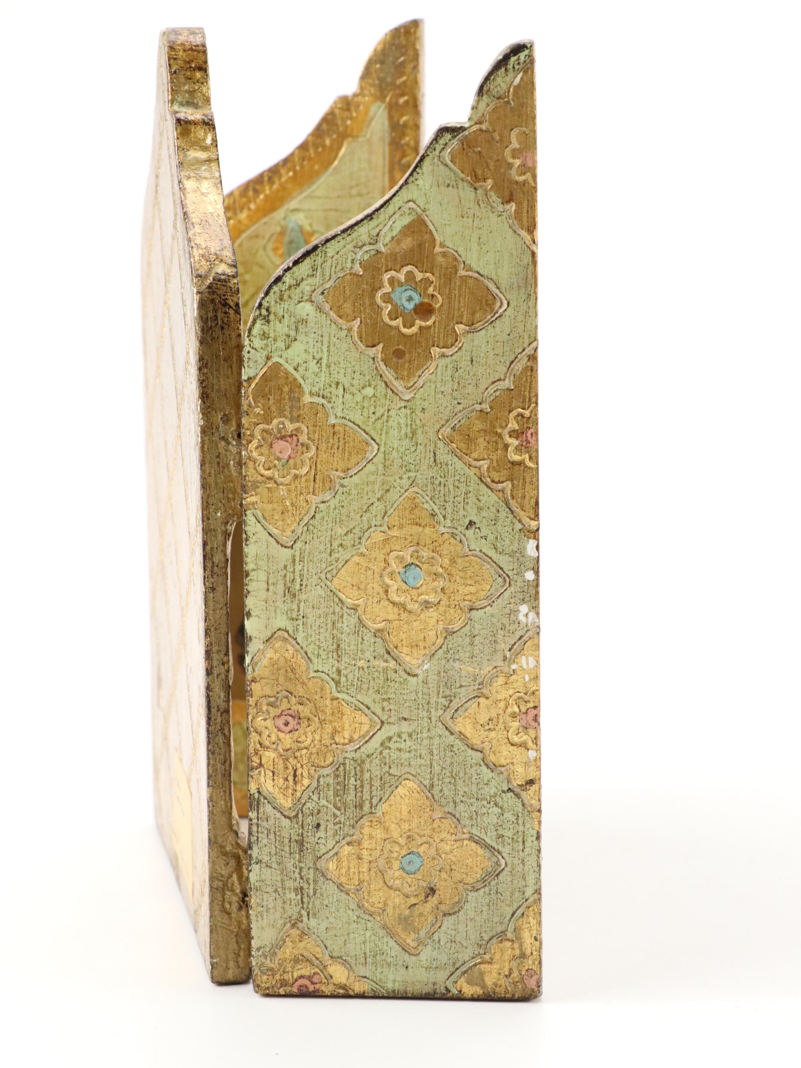 Florentine Wooden Triptych of Madonna and Child