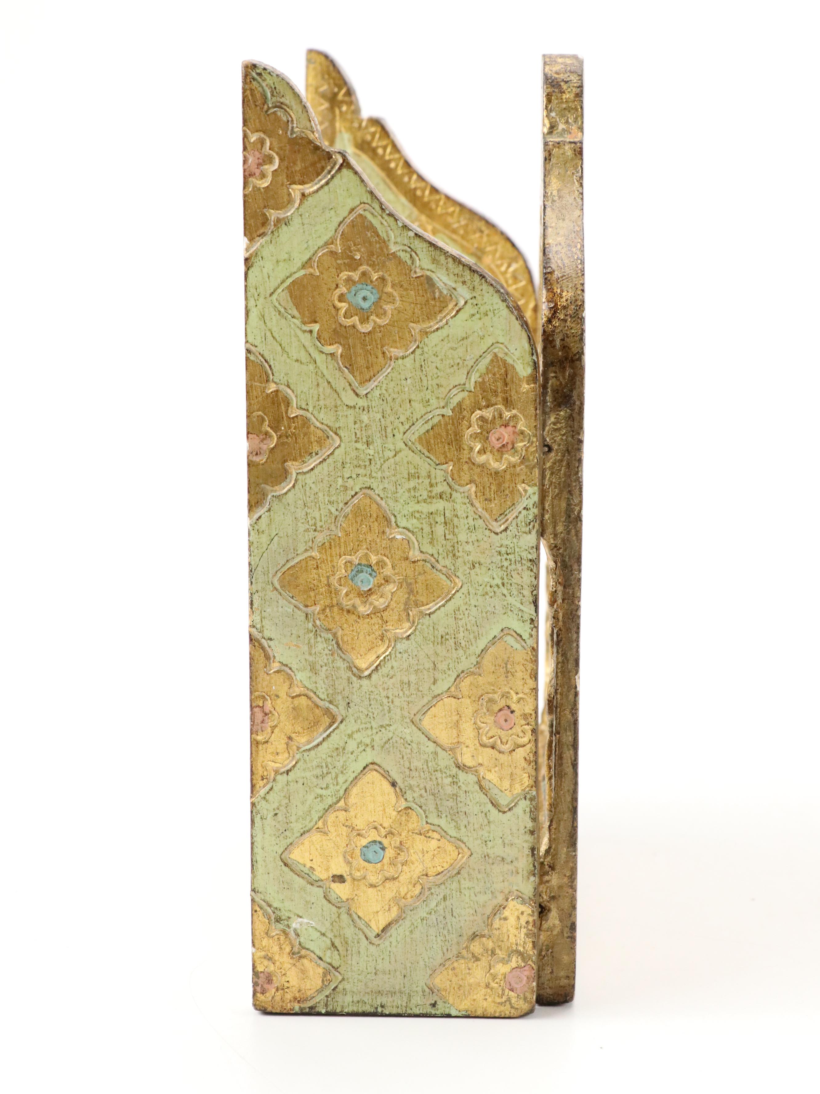 Florentine Wooden Triptych of Madonna and Child