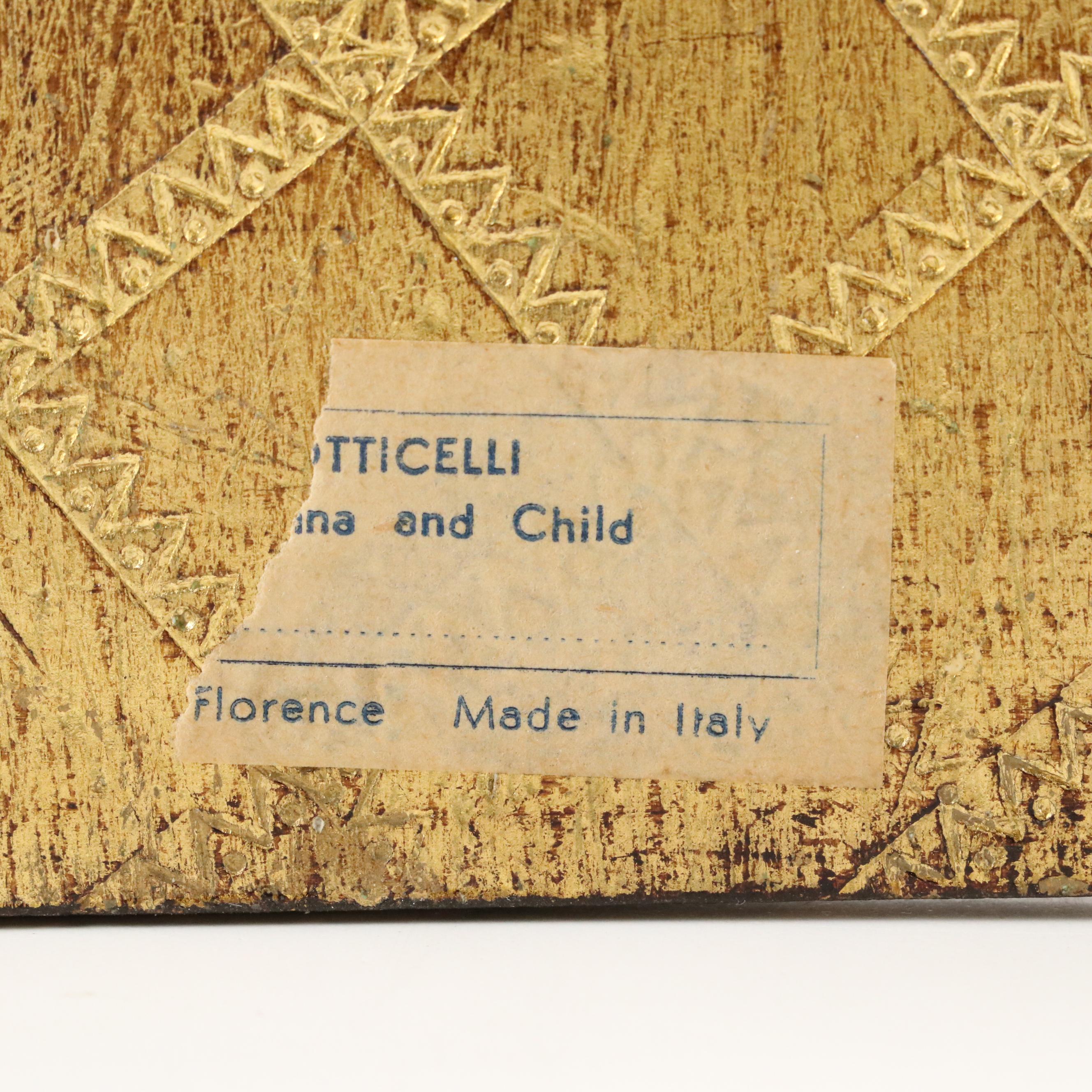 Florentine Wooden Triptych of Madonna and Child