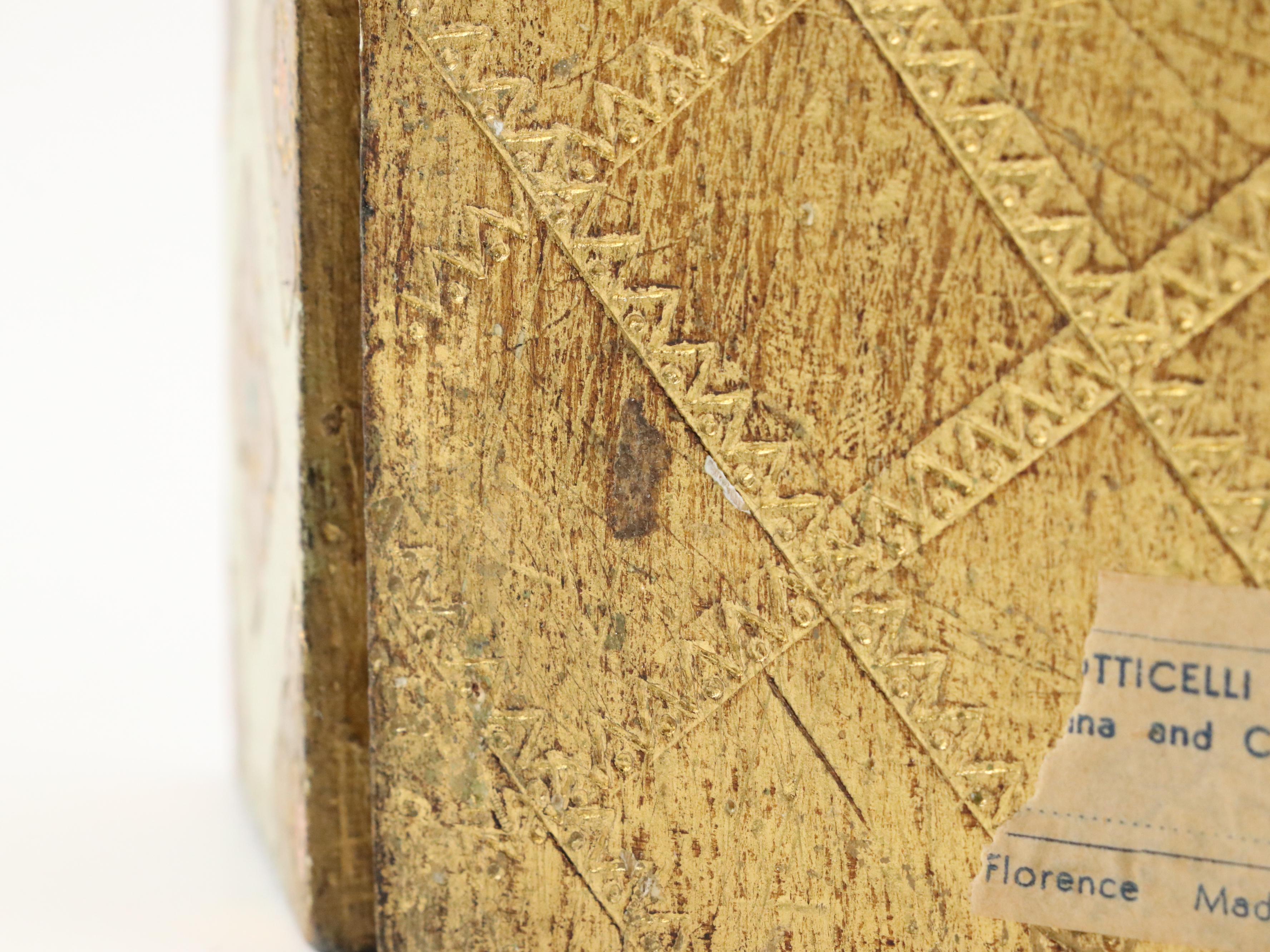 Florentine Wooden Triptych of Madonna and Child