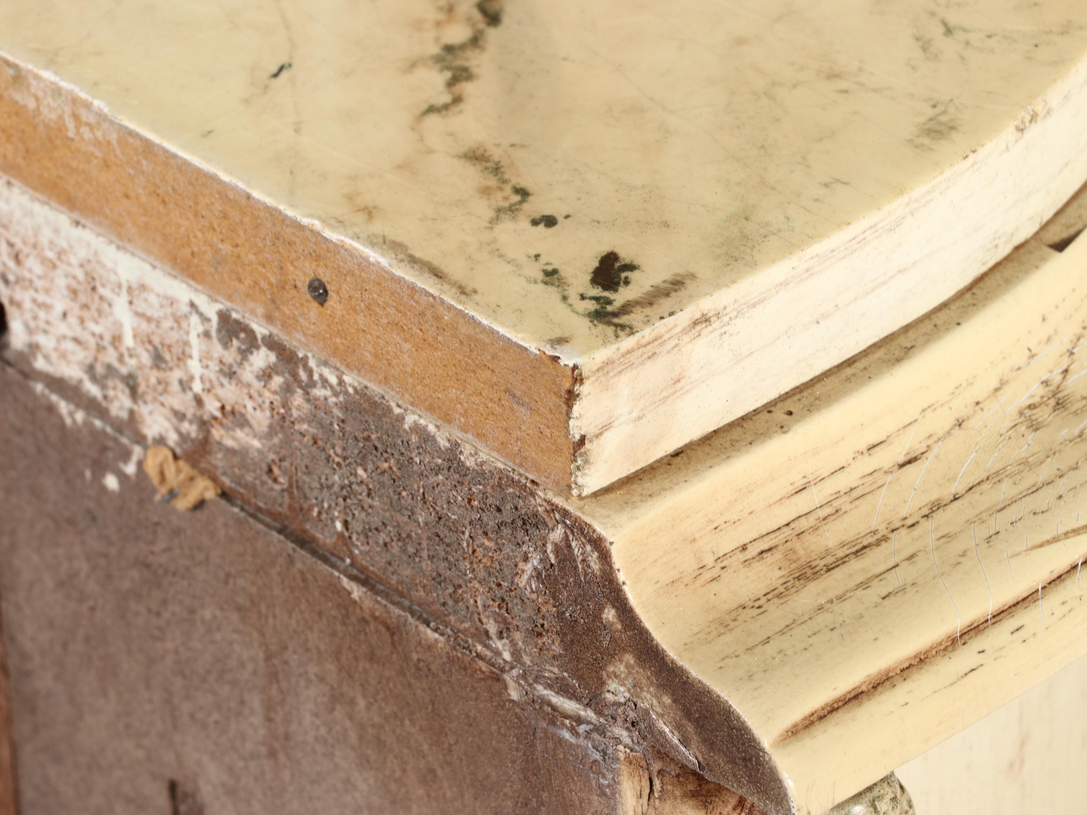 Pair of Rococo Style Wooden Bedside Cabinets, Mid to Late 20th Century