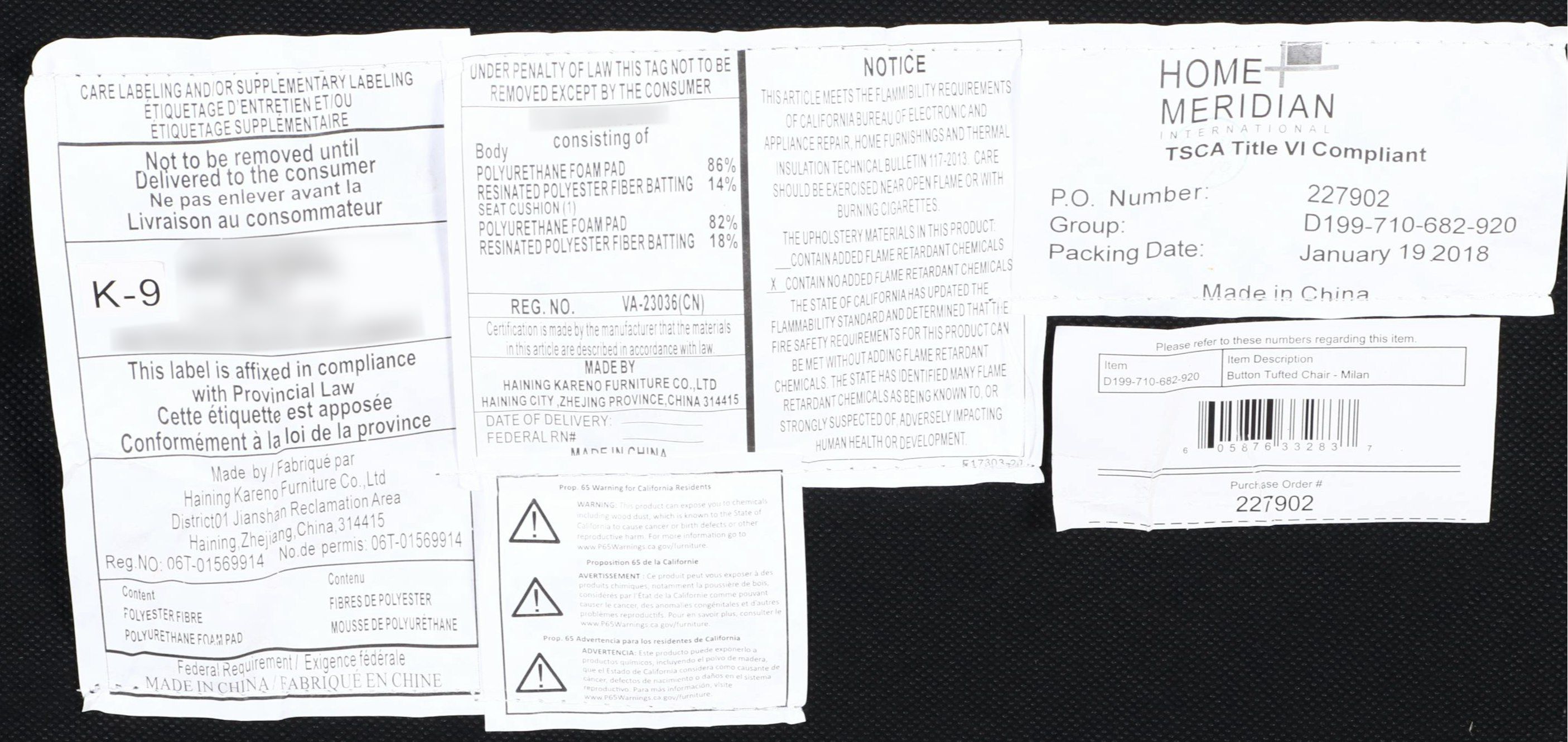 Pair of Contemporary Style Upholstered Barrel-Back Chair