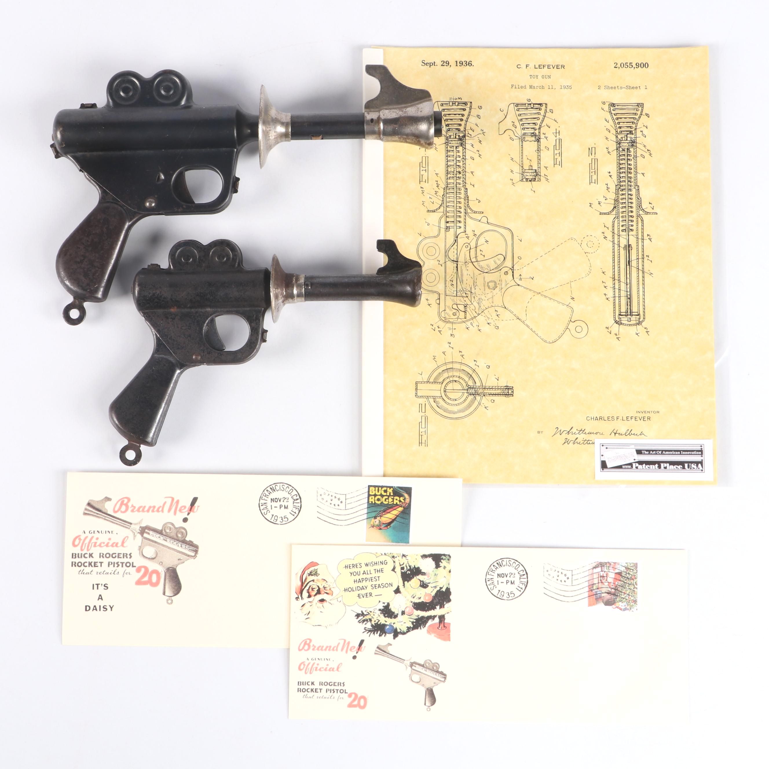 Daisy "Buck Rogers Rocket Pistol" Toy Guns, Mid-20th Century