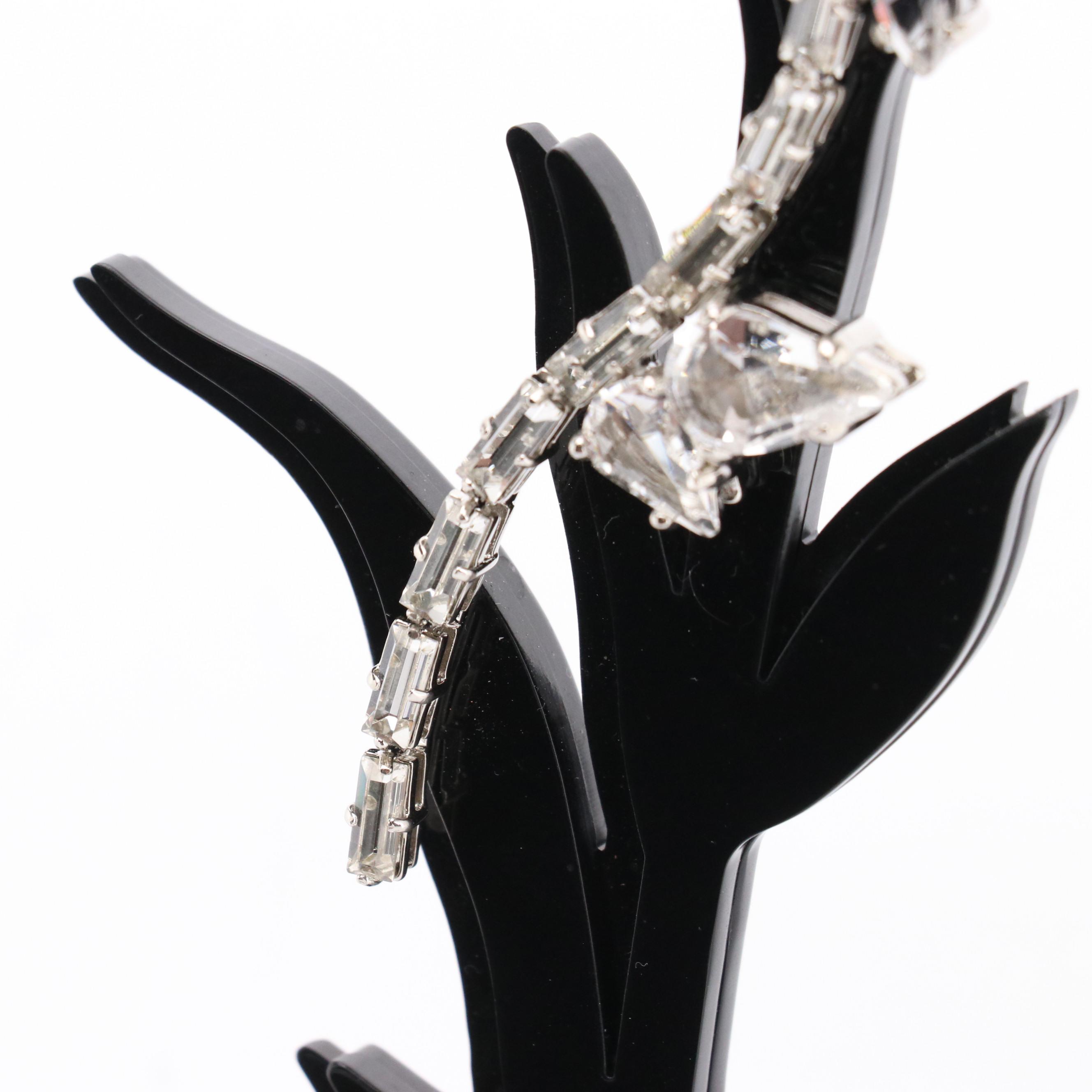 Prada Acrylic/Crystal Strass Oversized Floral Brooch Pin with Box