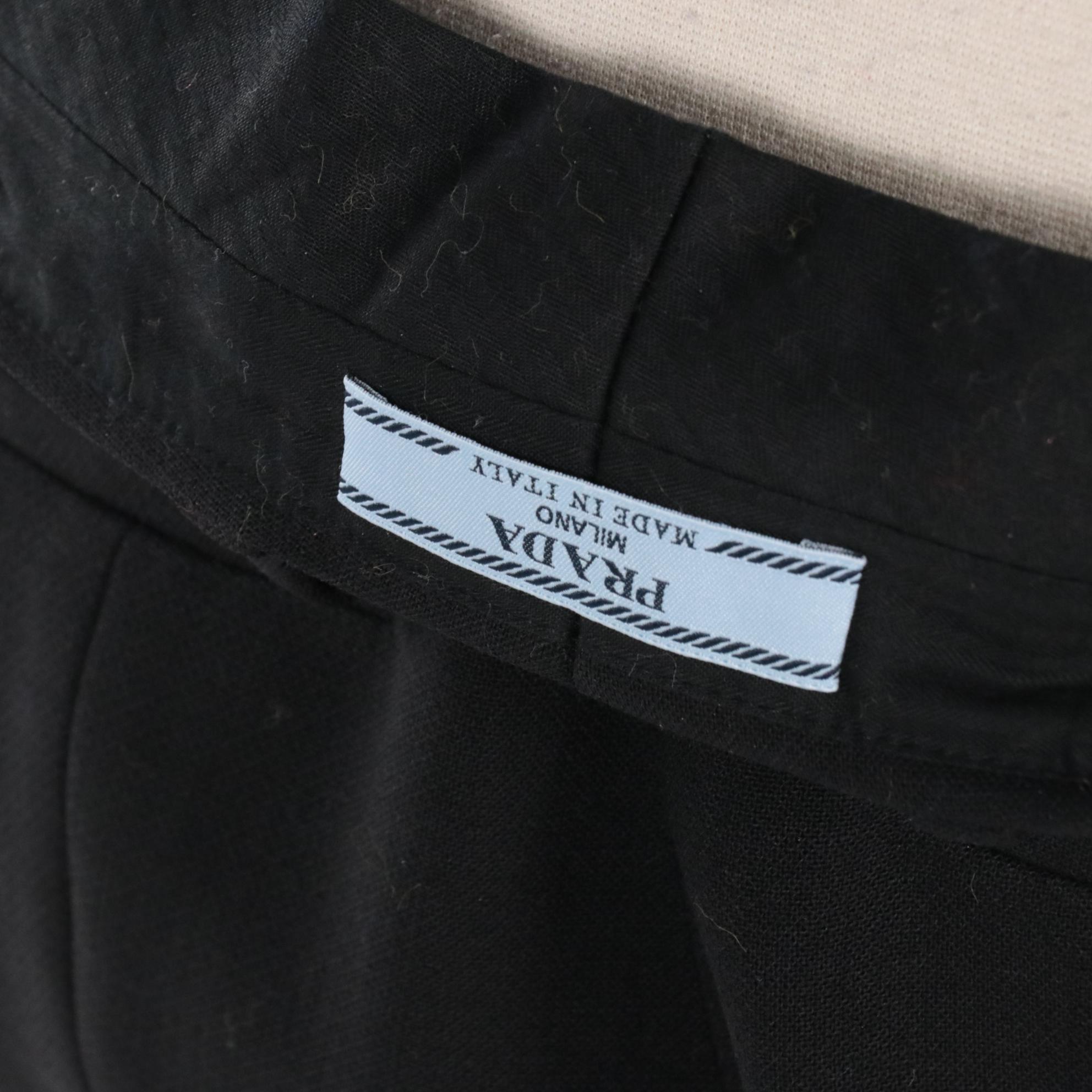 Prada Virgin Wool Button-Front Pantsuit in Navy/Black