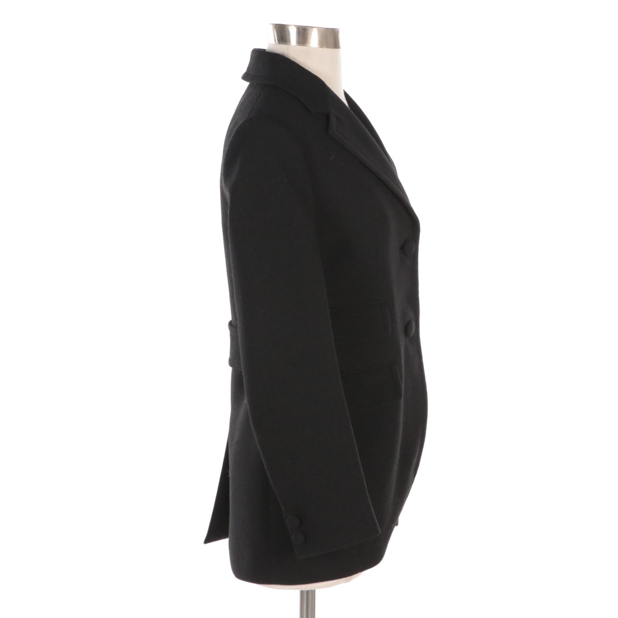 Prada Black Virgin Wool Two-Button Blazer
