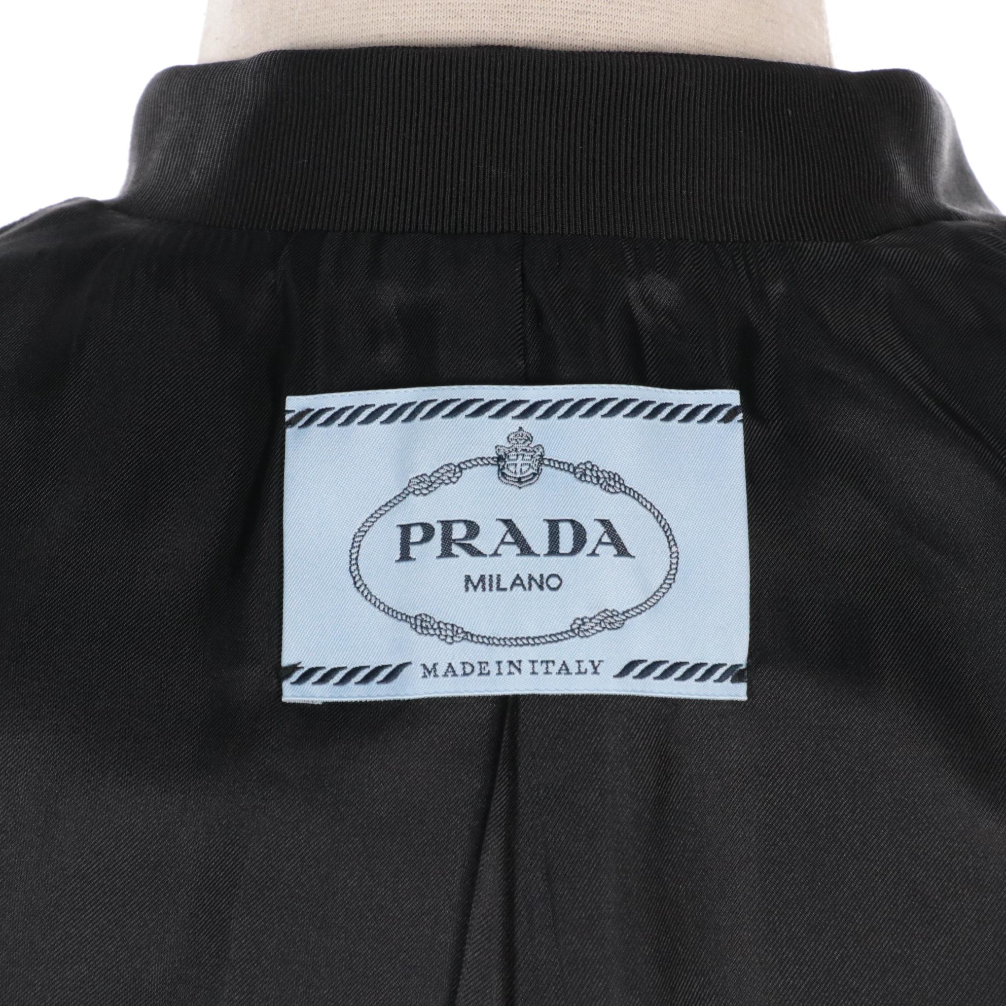 Prada Black Wool Button-Front Suit Jacket