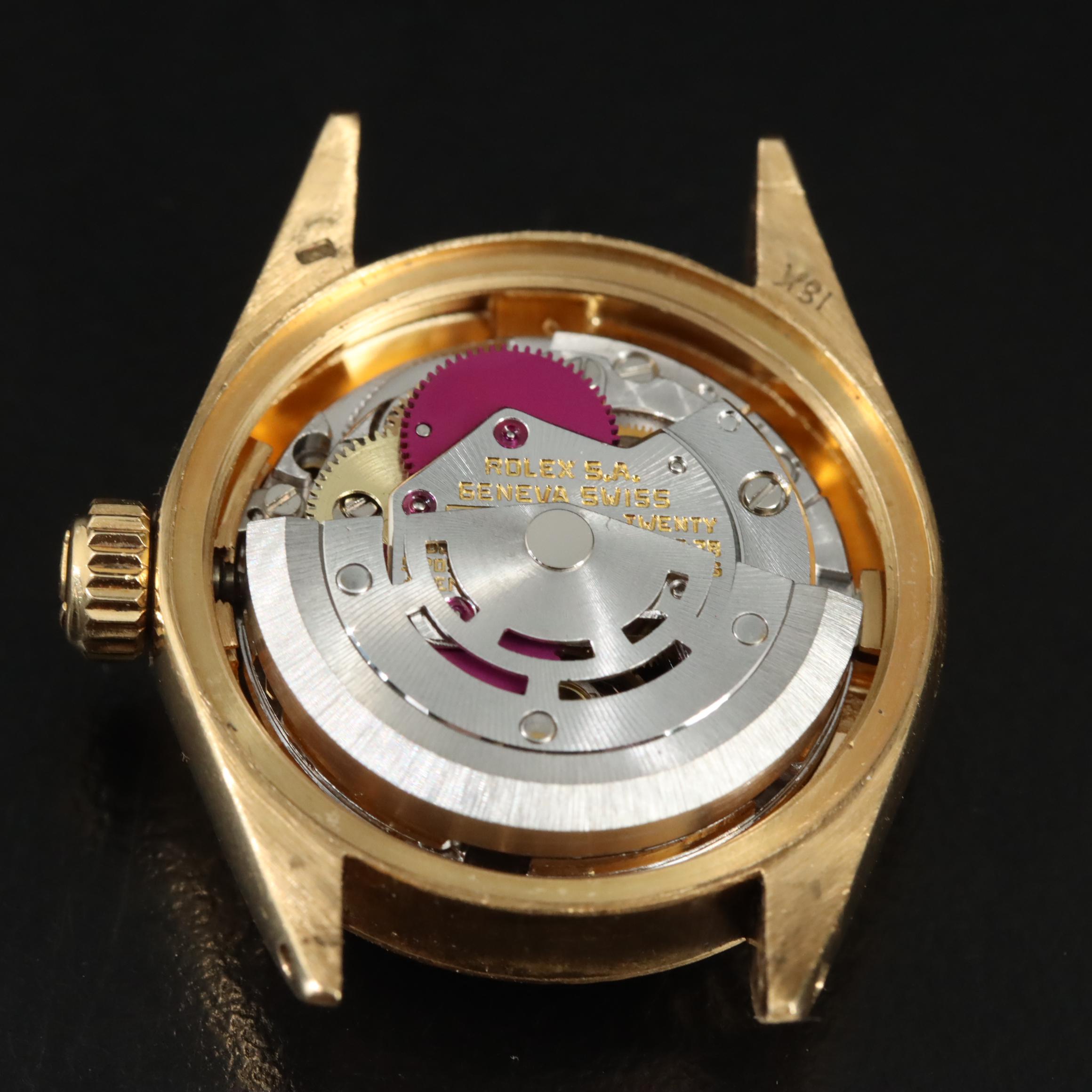 1972 18K Rolex Oyster Perpetual Custom Band Datejust Watch