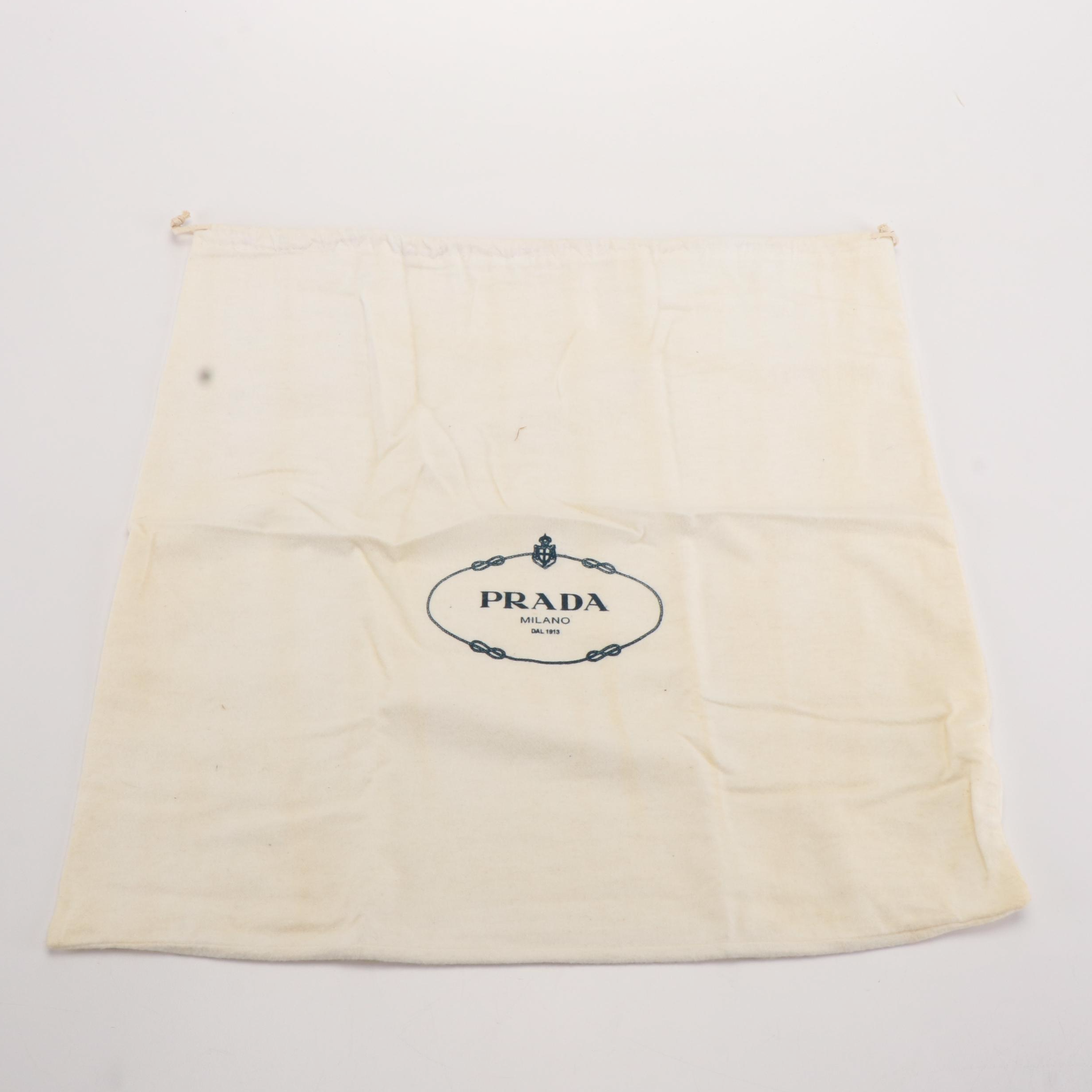 Prada Bauletto Tote Bag in Beige Nappa Gaufre Leather