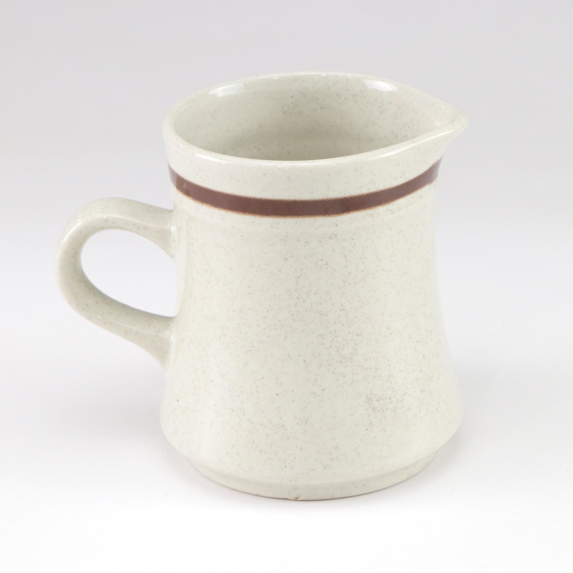 Haniwa Stone "Maywood" Plates, Mini Pitcher & Bowl with Pyrex Casserole Dish