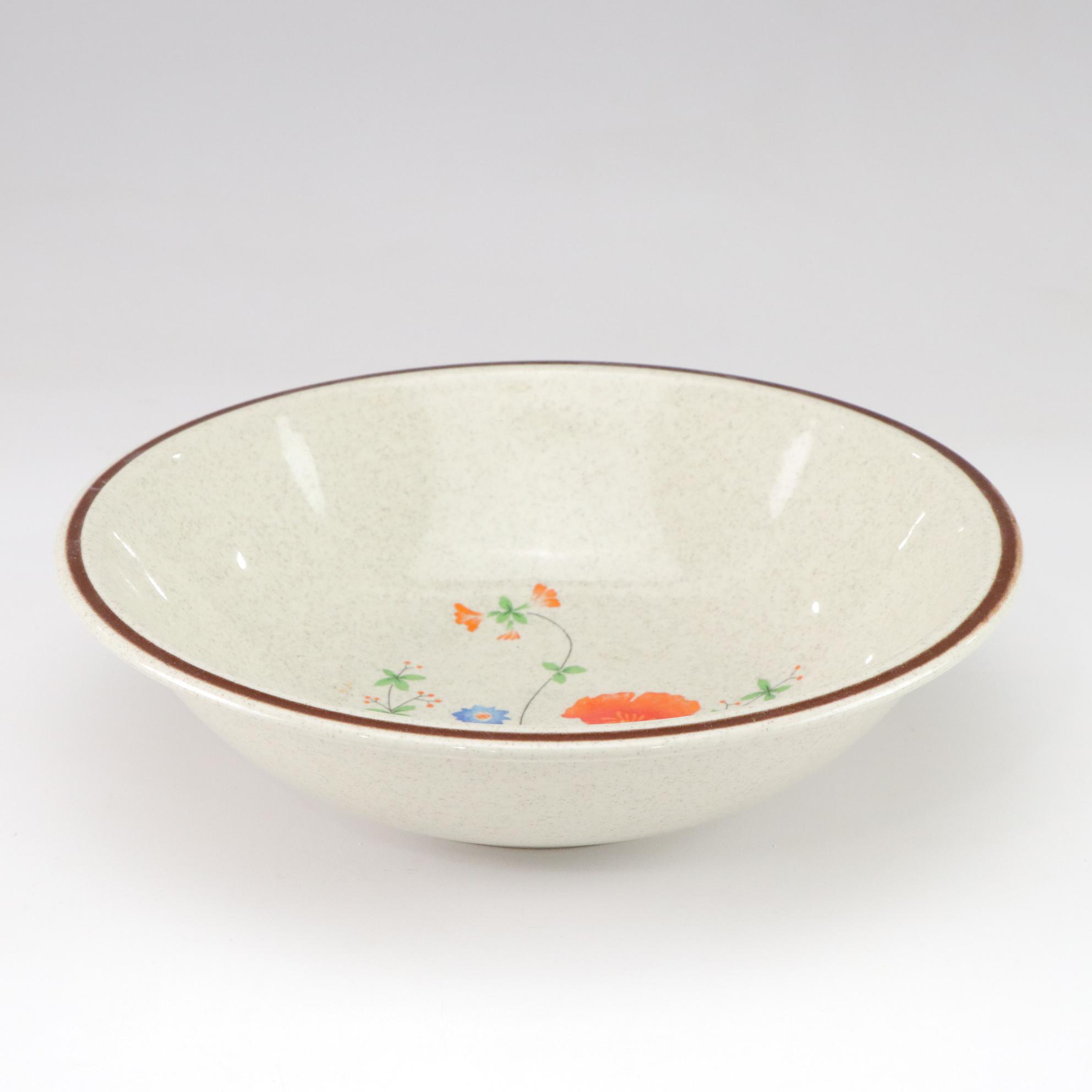 Haniwa Stone "Maywood" Plates, Mini Pitcher & Bowl with Pyrex Casserole Dish