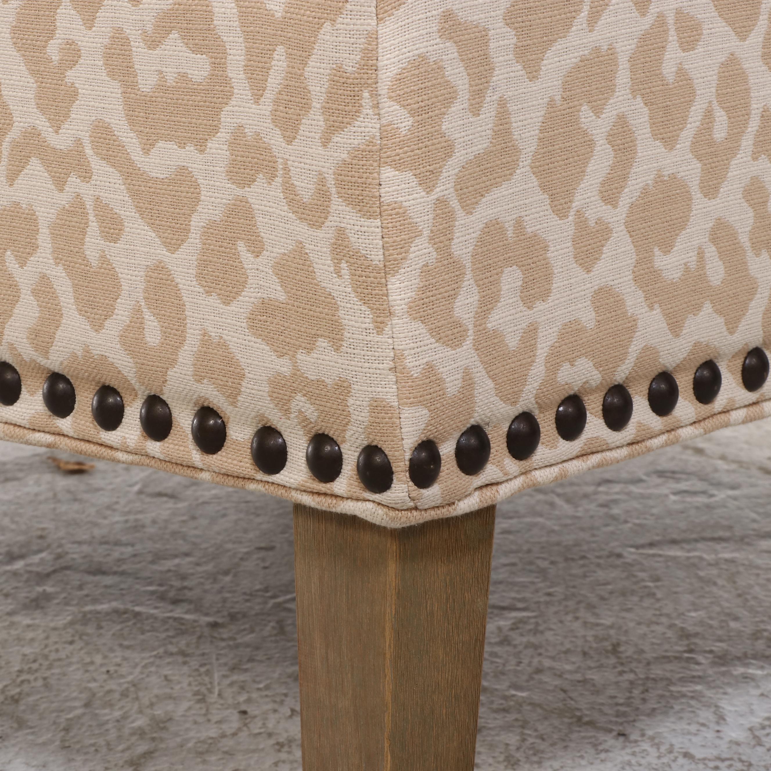 Pair of E. & E. Co. "Madison Park" Animal Print Wingback Slipper Chairs
