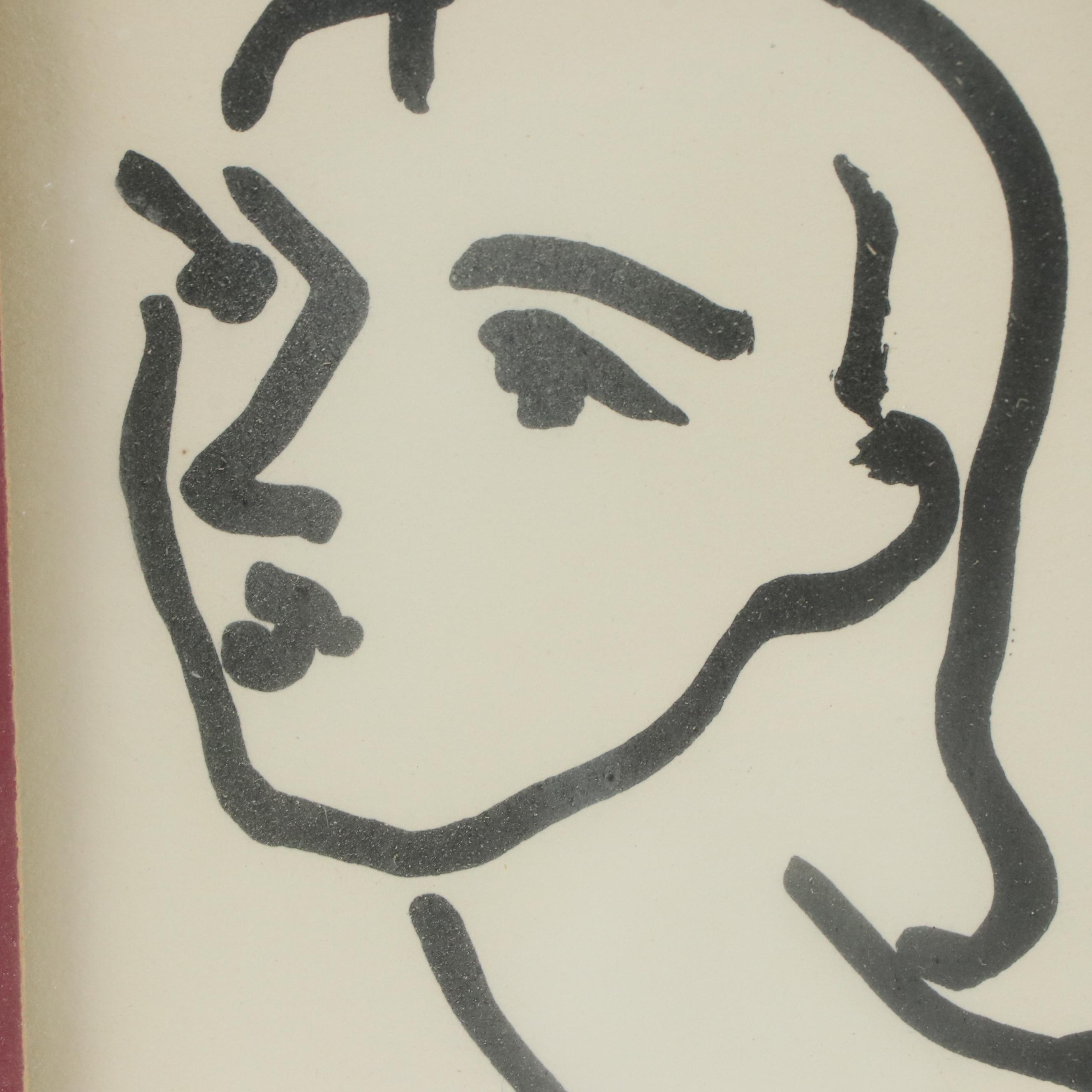 Relief Print After Henri Matisse "Nadia au cheveux lisse"