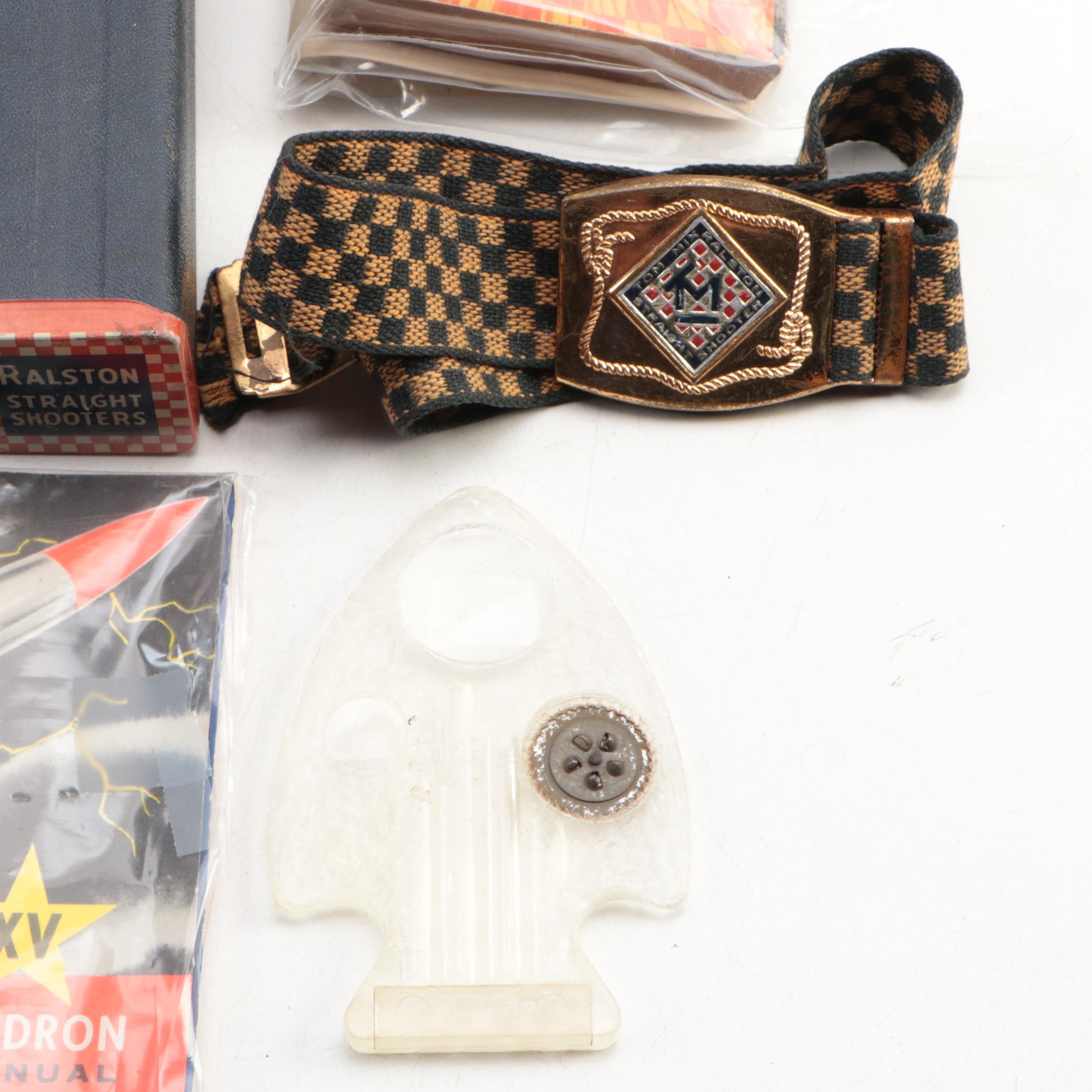 "The Life of Tom Mix" and Ralston TV Ephemera, Revolver, Novelty Badges and More