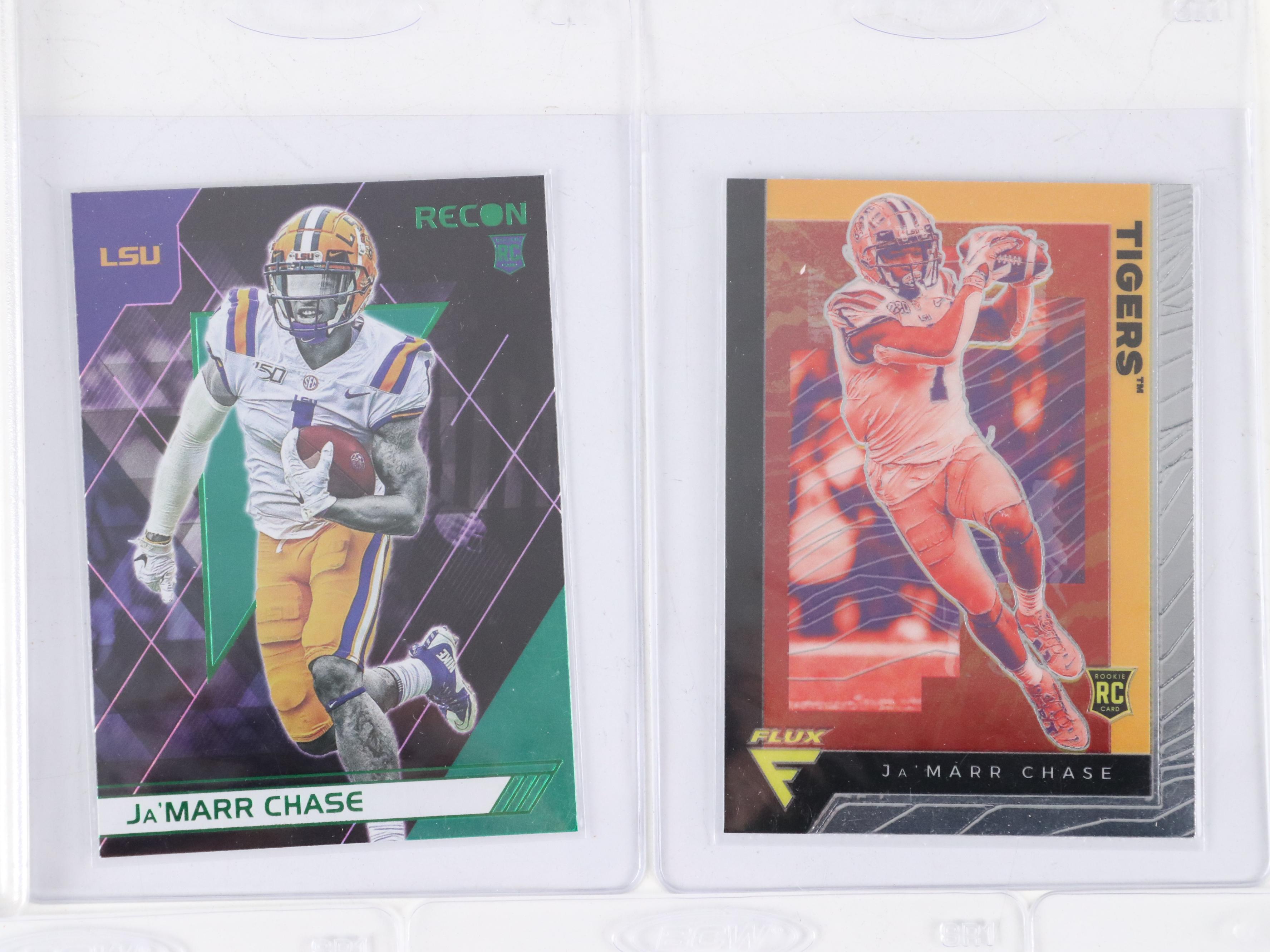 2020 Mosaic Tee Higgins Green Card Graded PSA 10 with Ja'Marr Chase Rookie Cards