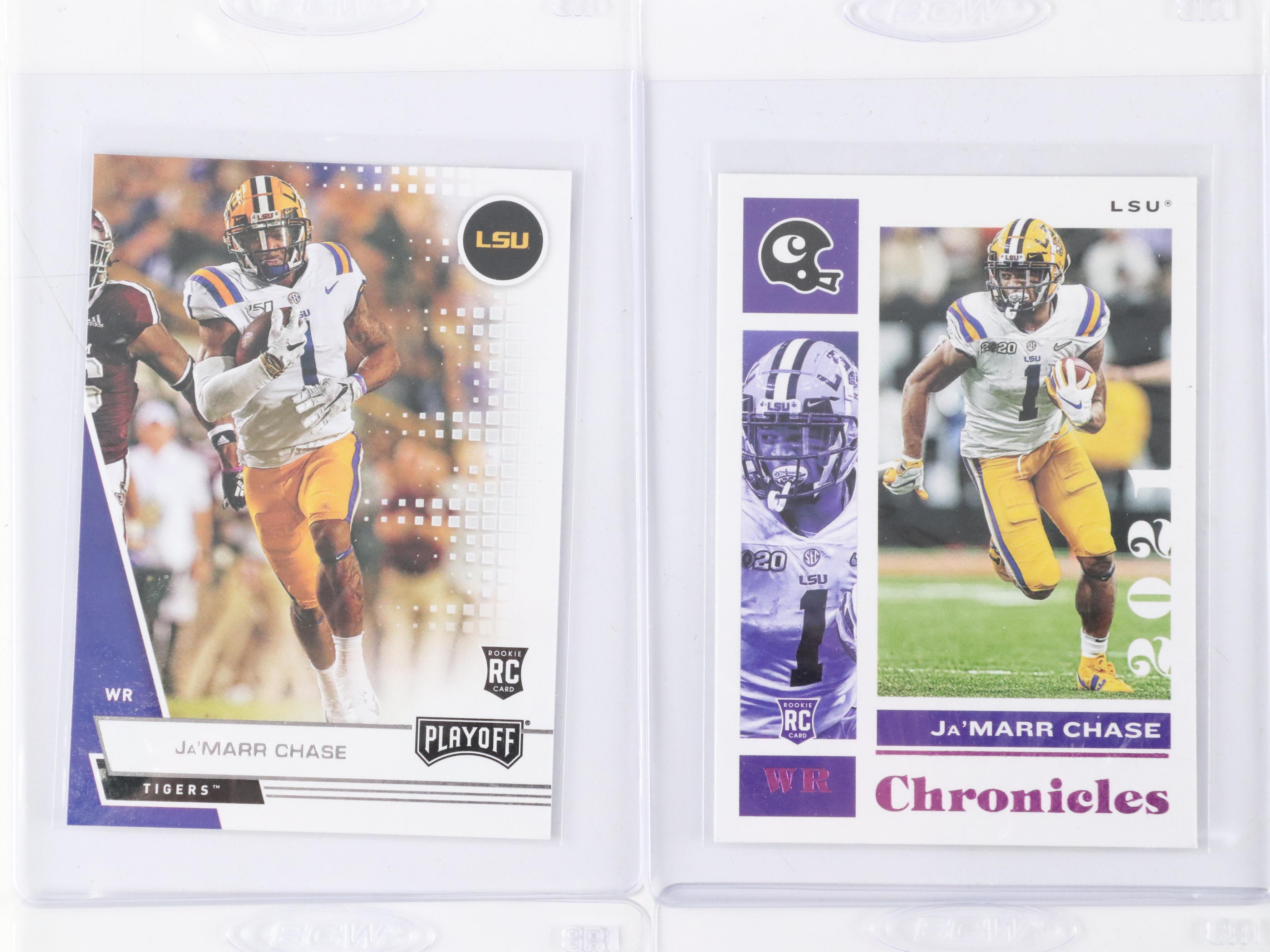 2020 Mosaic Tee Higgins Green Card Graded PSA 10 with Ja'Marr Chase Rookie Cards