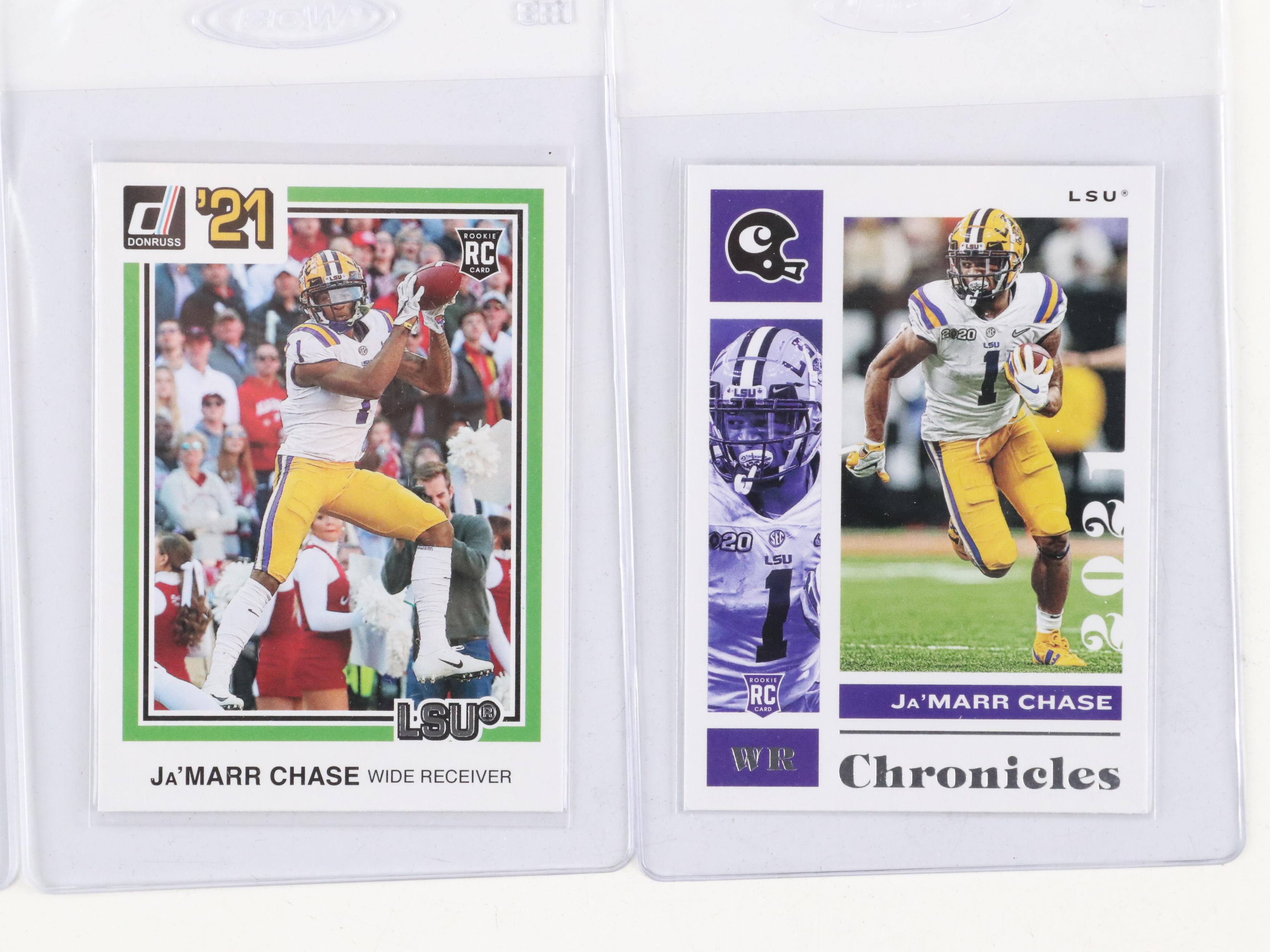 2020 Mosaic Tee Higgins Green Card Graded PSA 10 with Ja'Marr Chase Rookie Cards