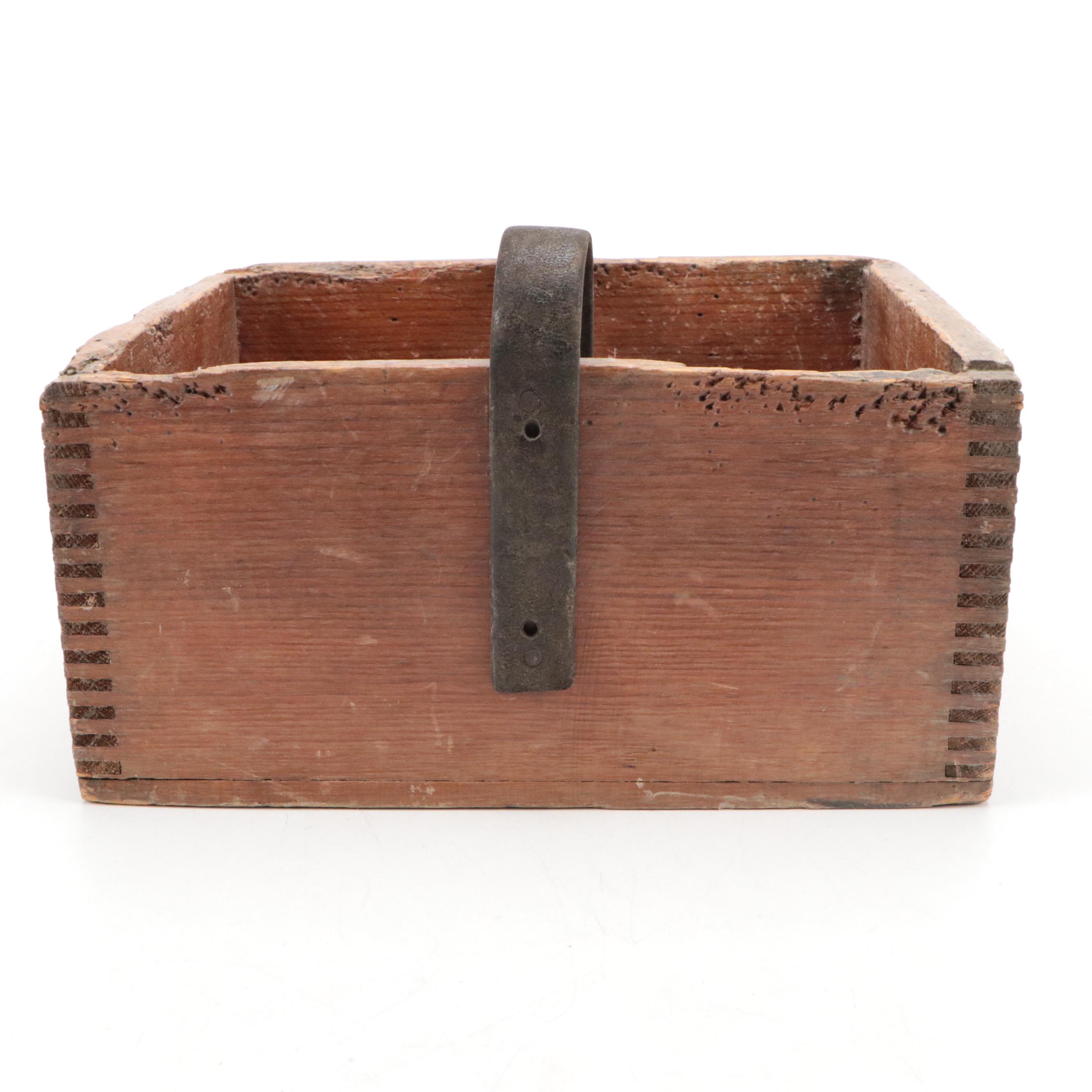 Victorian Farrier's Oak and Leather Caddy