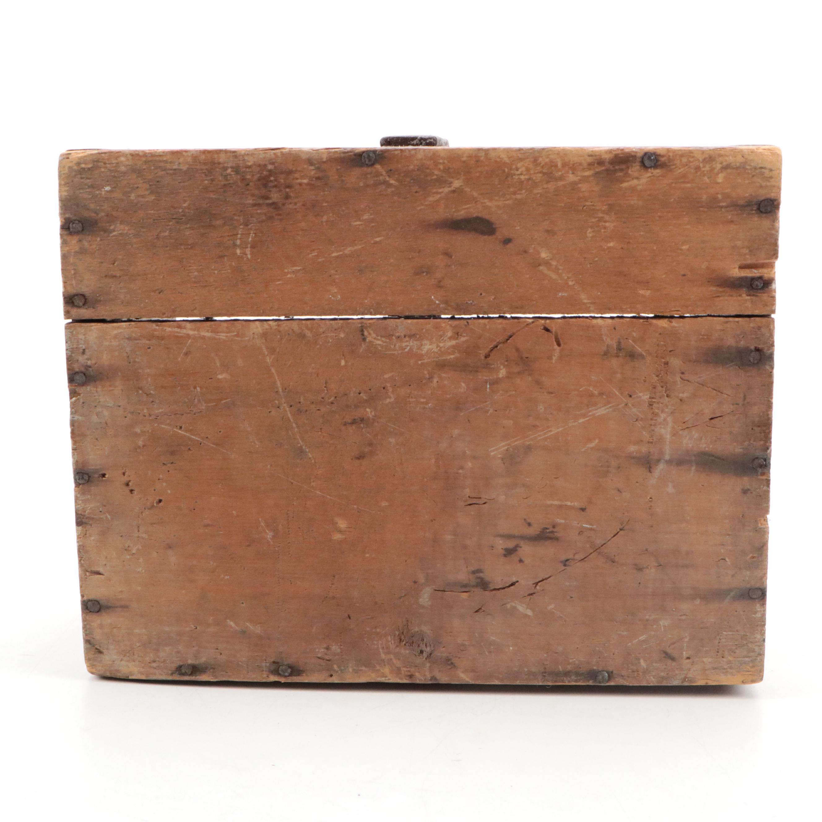 Victorian Farrier's Oak and Leather Caddy