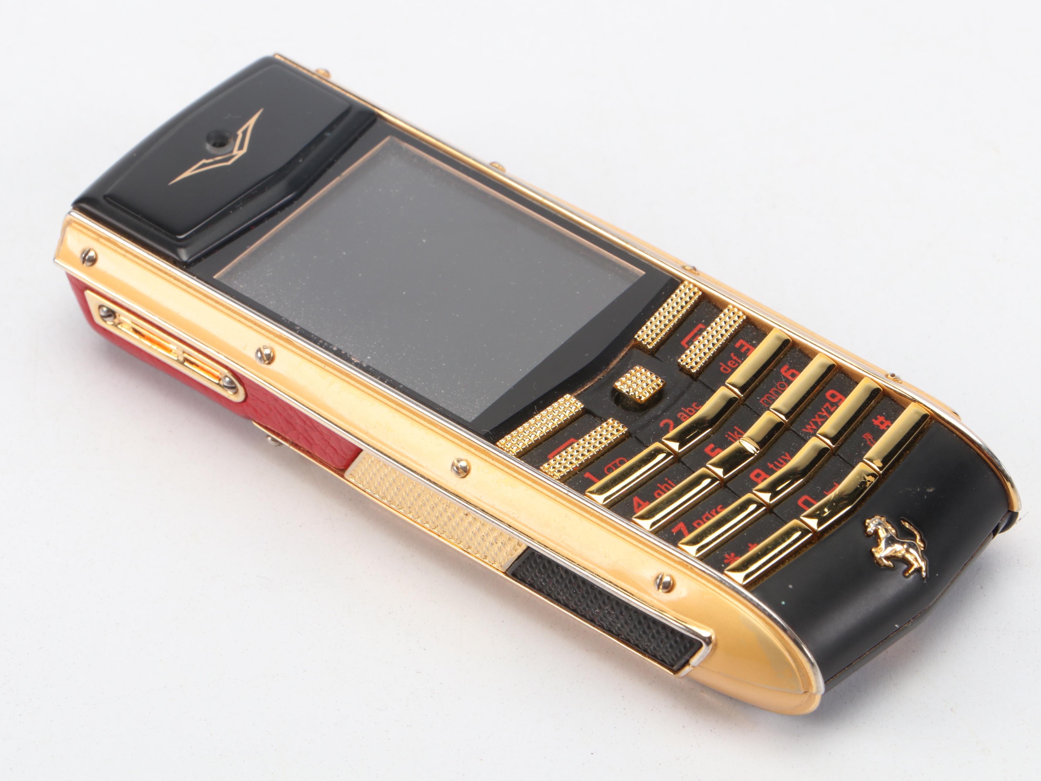 Ferrari Limited Edition Vertu Cell Phone with Leather Case