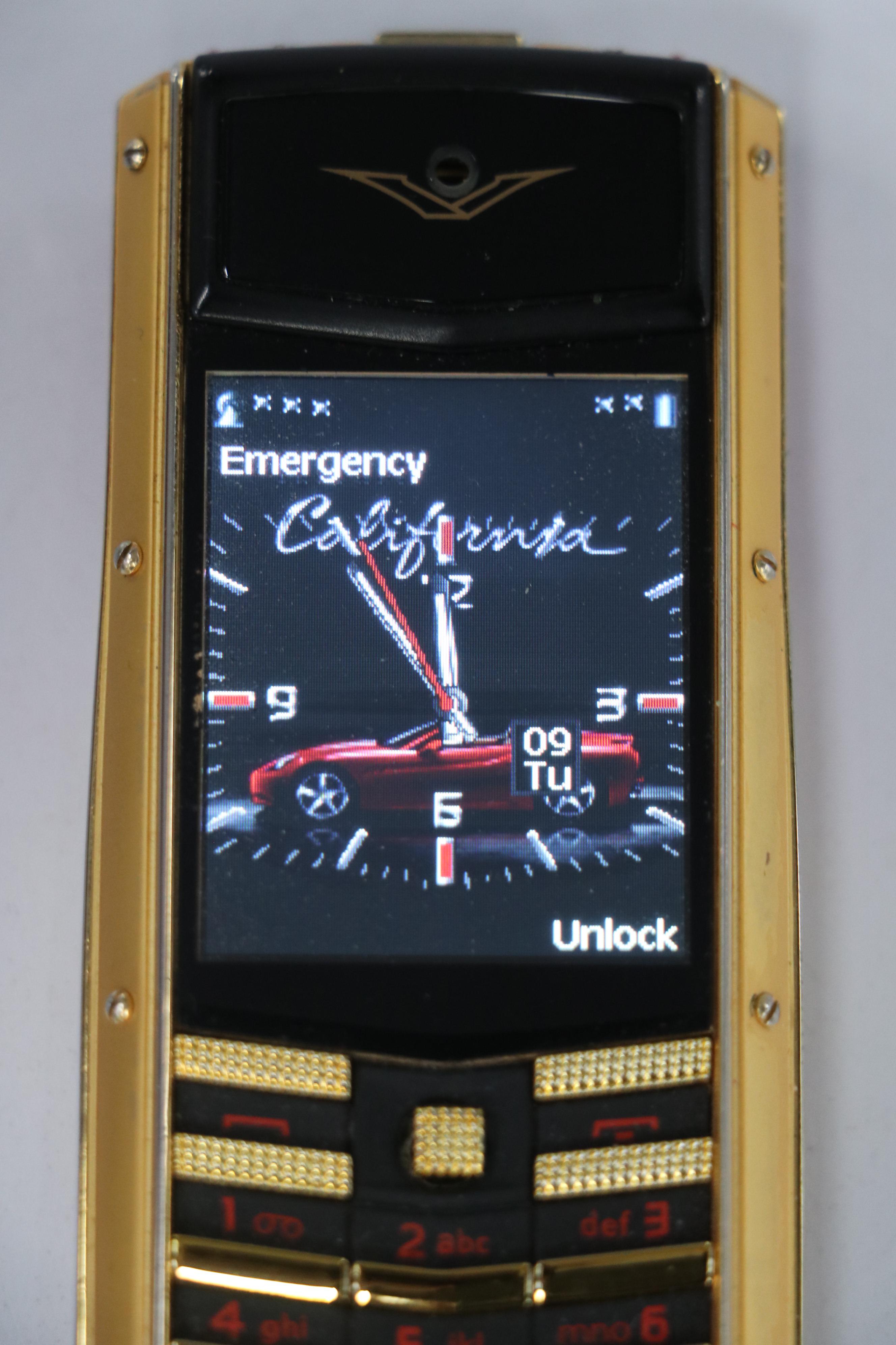 Ferrari Limited Edition Vertu Cell Phone with Leather Case