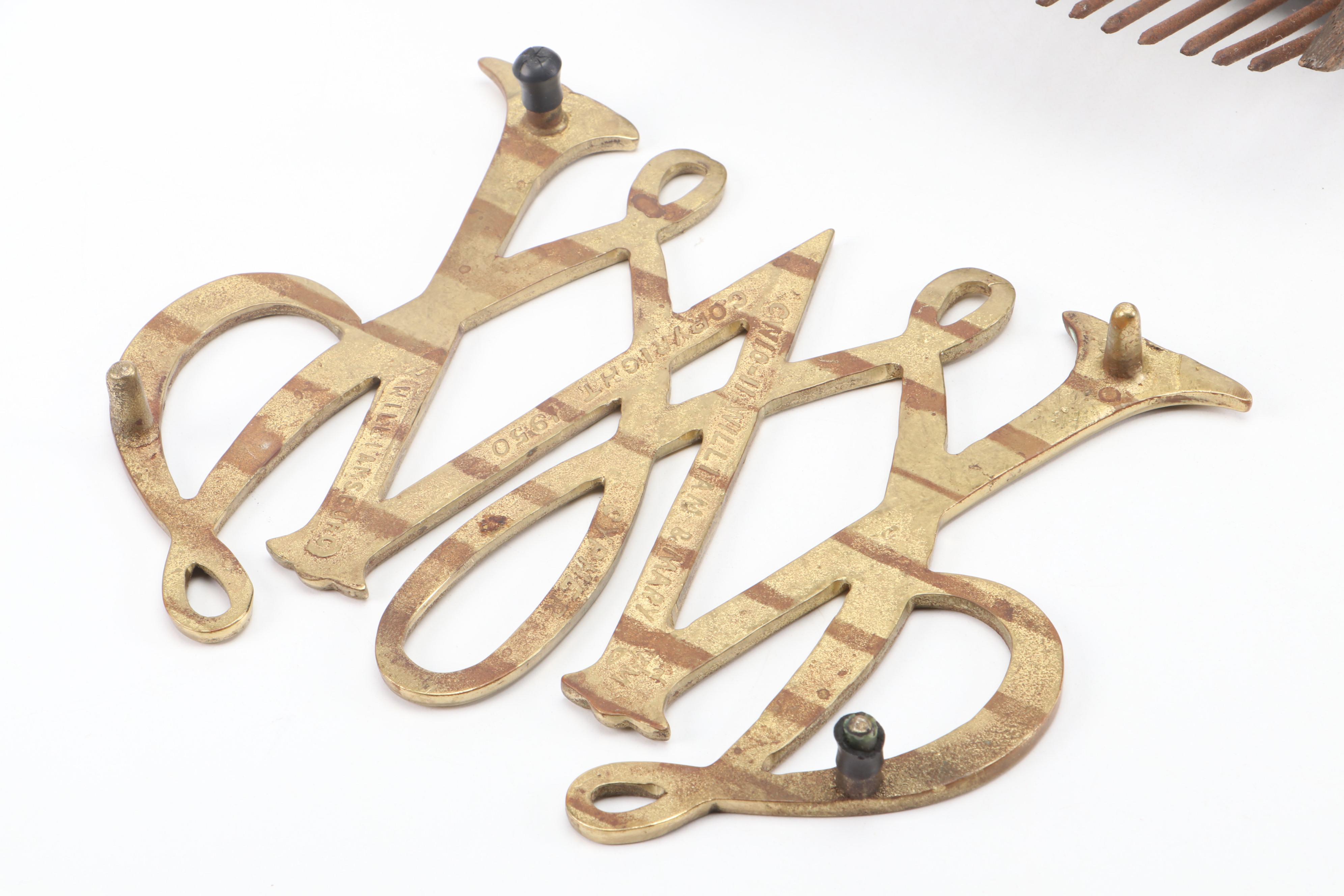 Primitive Wood and Metal Berry Picker Comb with Mauviel Copper Bowl