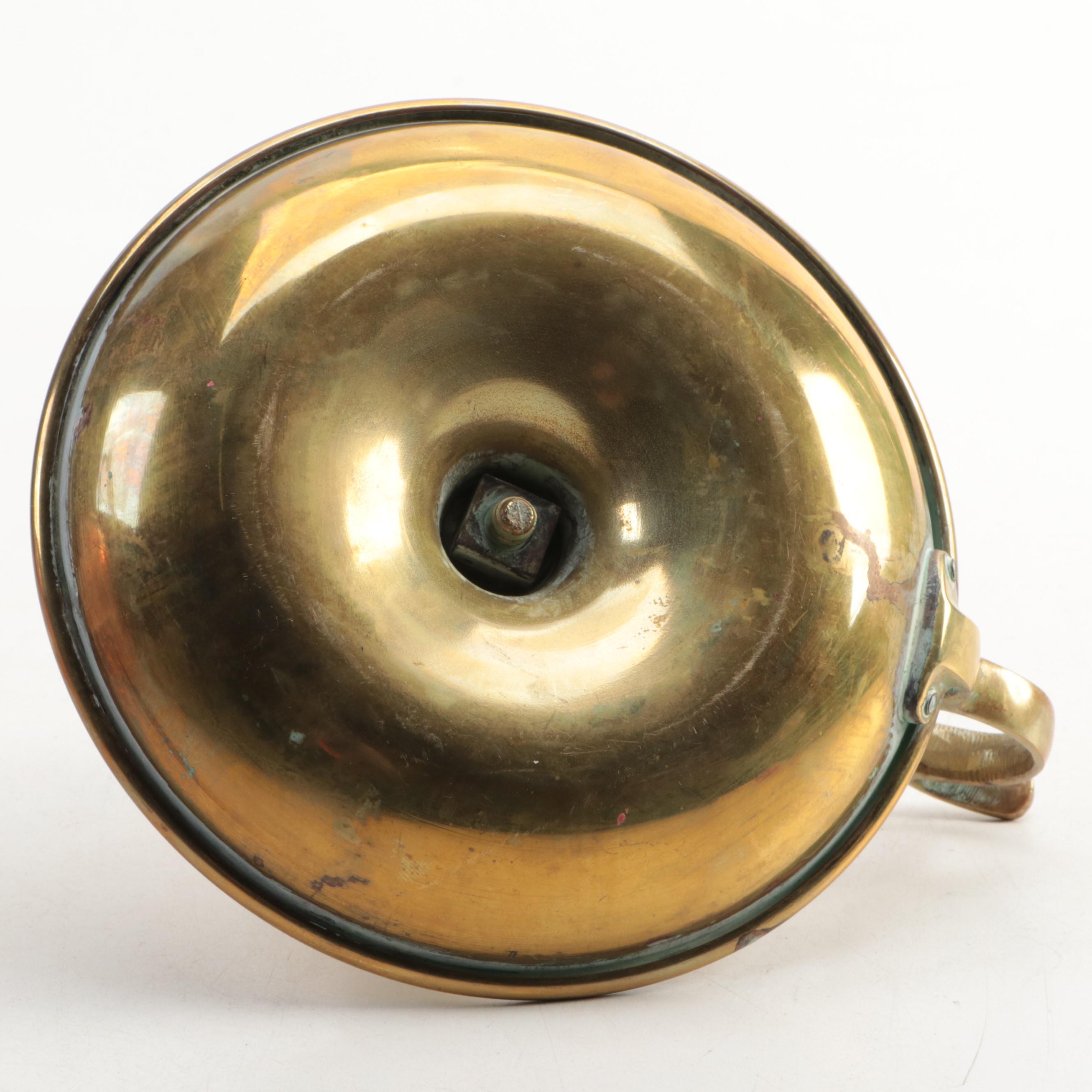 Victorian Style Copper Kettle with Brass Chamberstick, 20th Century