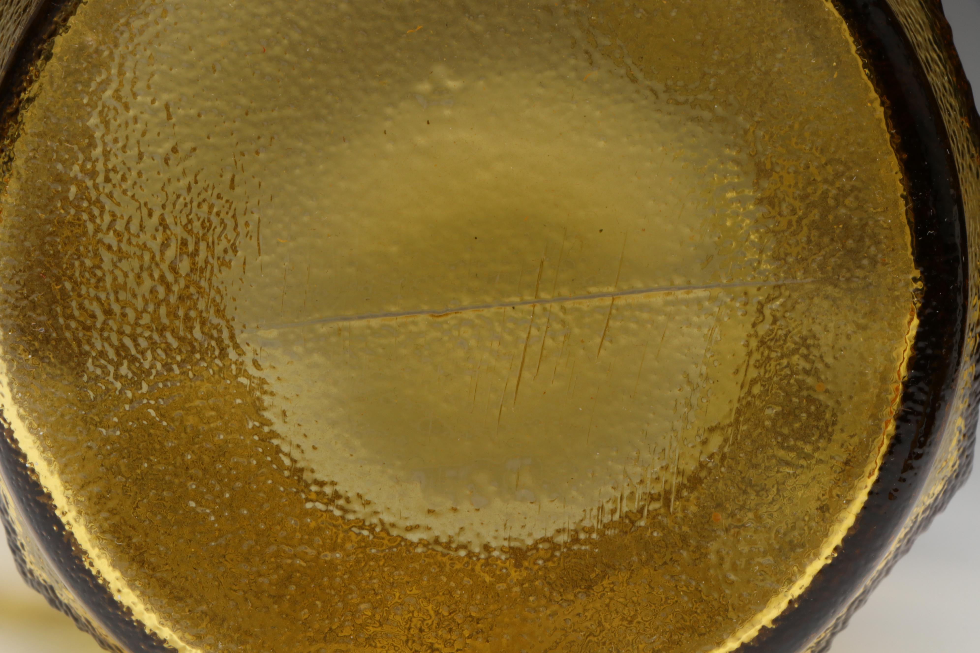 Brockway Glass Co. "American Concord" Water Goblet with More Amber Glass Décor