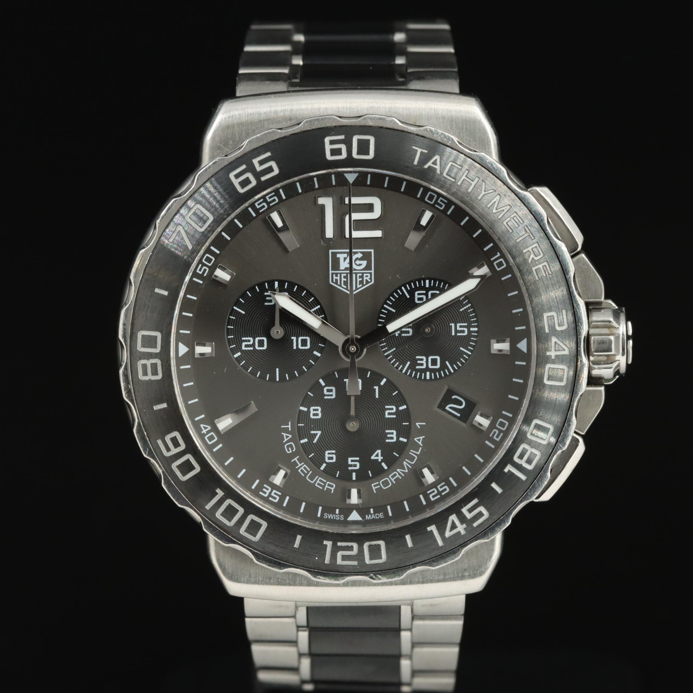 Tag Heuer Formula 1 Chronograph ref. CAU1115 Grey Steel Quartz Watch