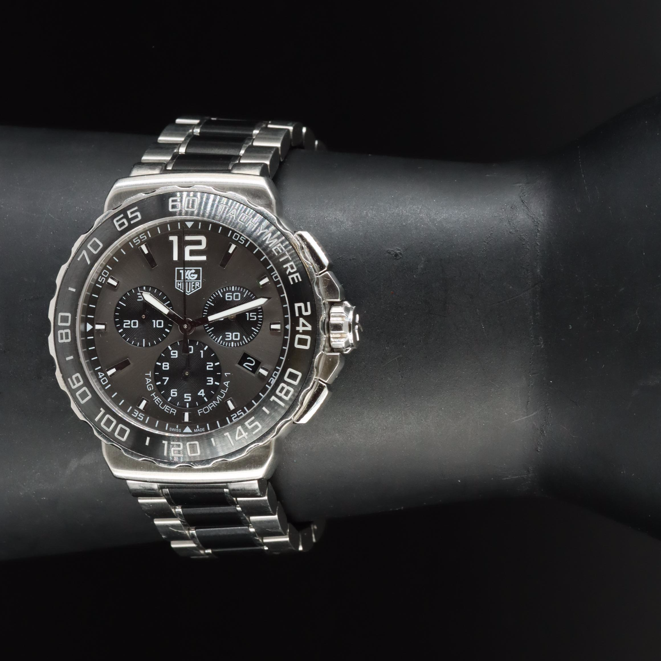 Tag Heuer Formula 1 Chronograph ref. CAU1115 Grey Steel Quartz Watch