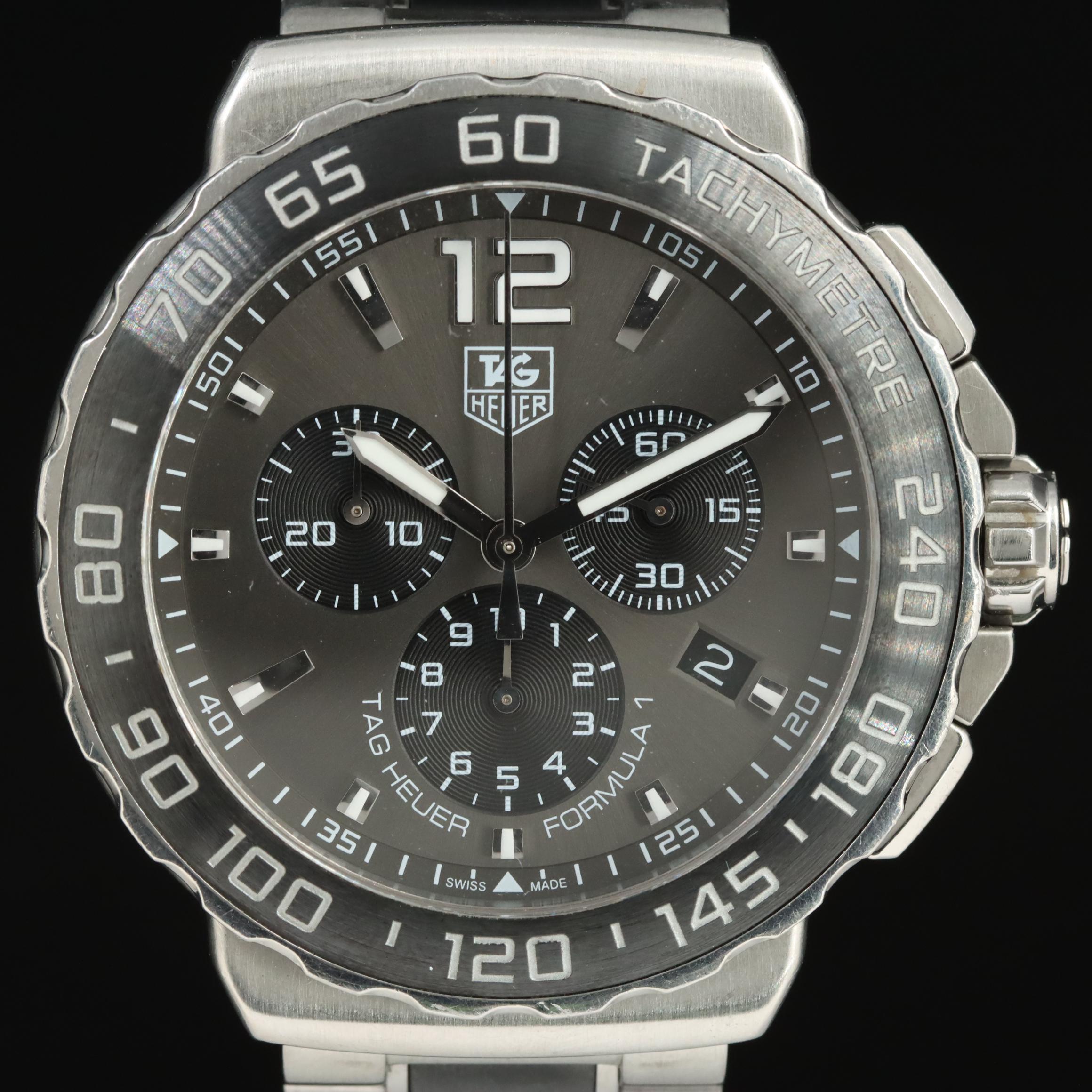 Tag Heuer Formula 1 Chronograph ref. CAU1115 Grey Steel Quartz Watch