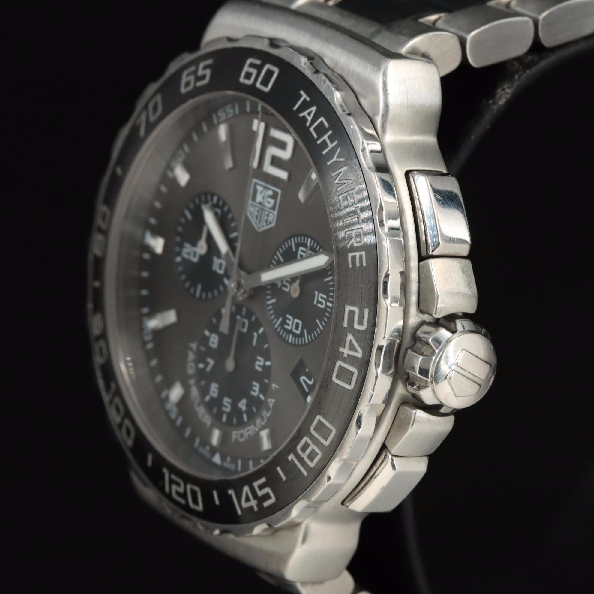 Tag Heuer Formula 1 Chronograph ref. CAU1115 Grey Steel Quartz Watch