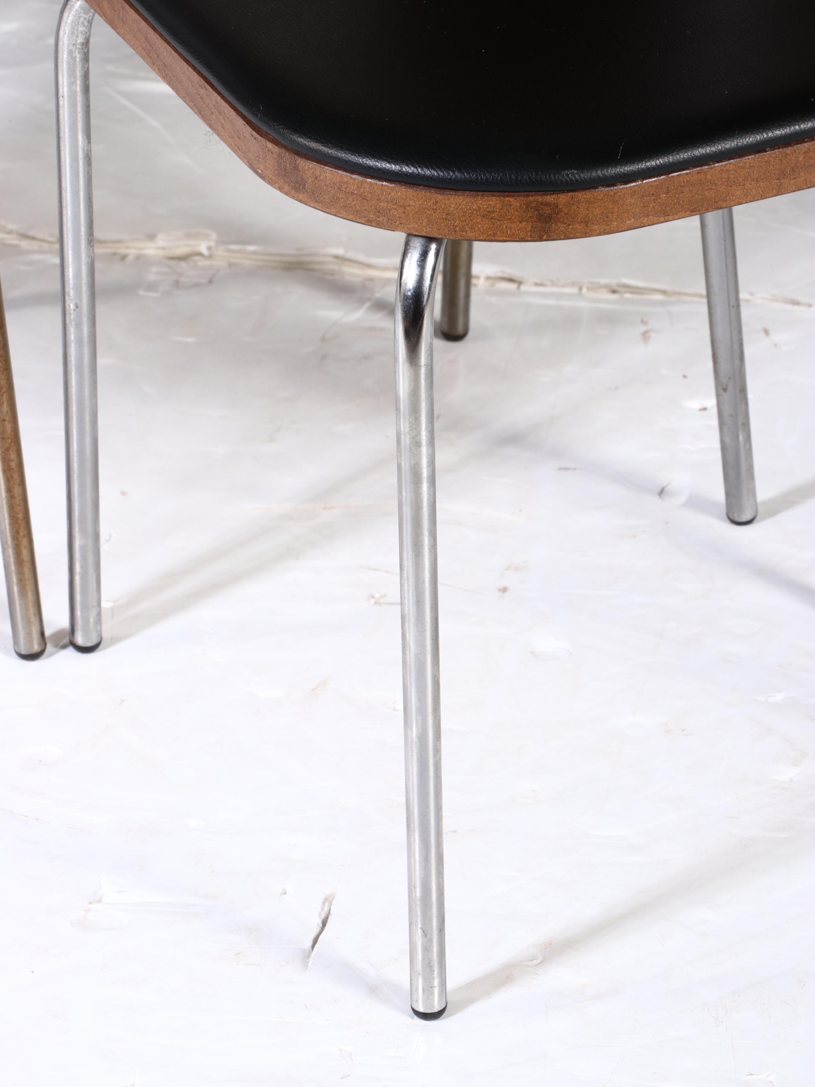 Five-Piece Sandra Kragnert for IKEA "Fusion" Ash-Veneered and Steel Dining Set