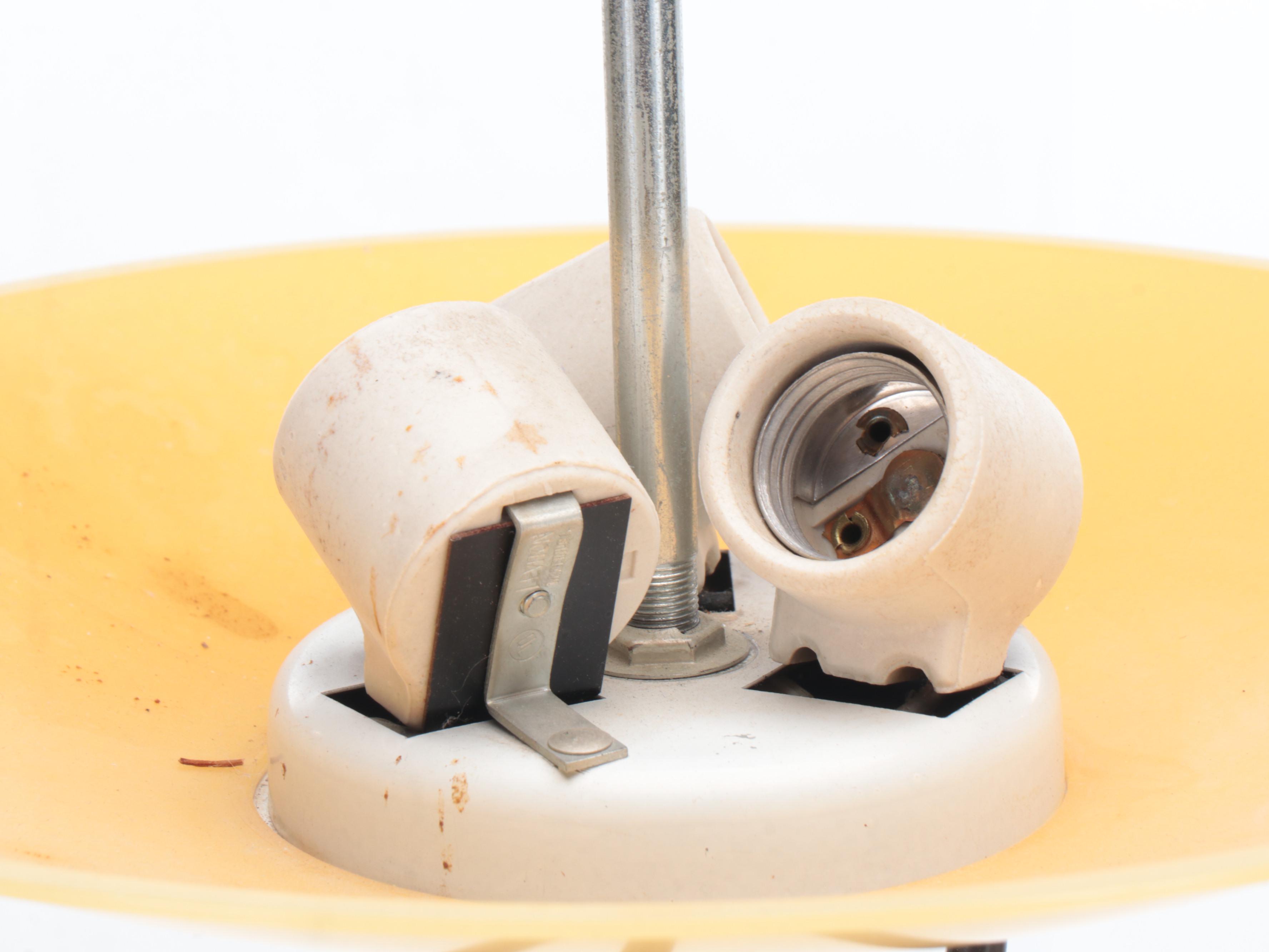 Gerald Thurston Mid Century Modern Teak and Iron Lamp, Mid-20th C.