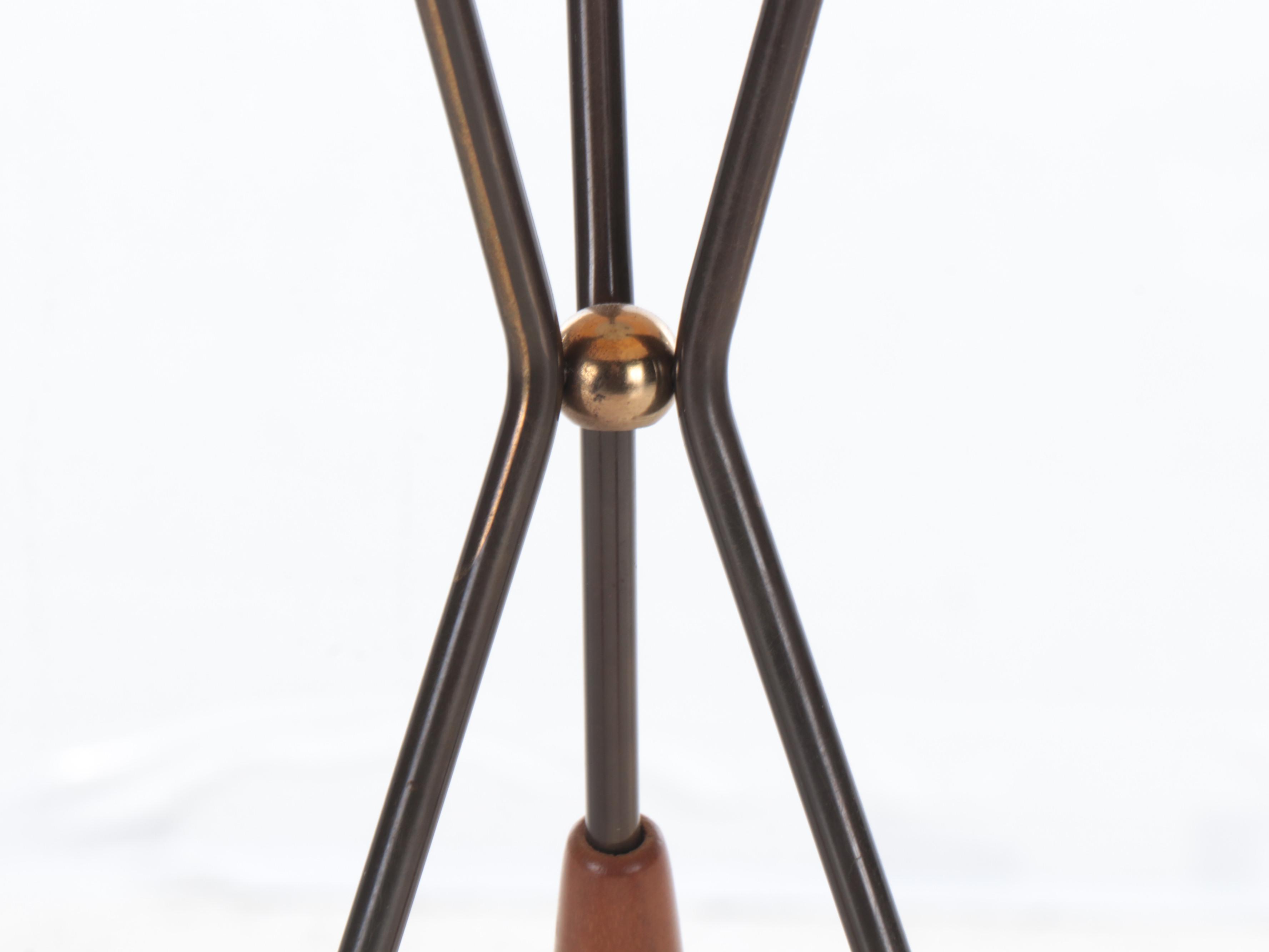 Gerald Thurston Mid Century Modern Teak and Iron Lamp, Mid-20th C.