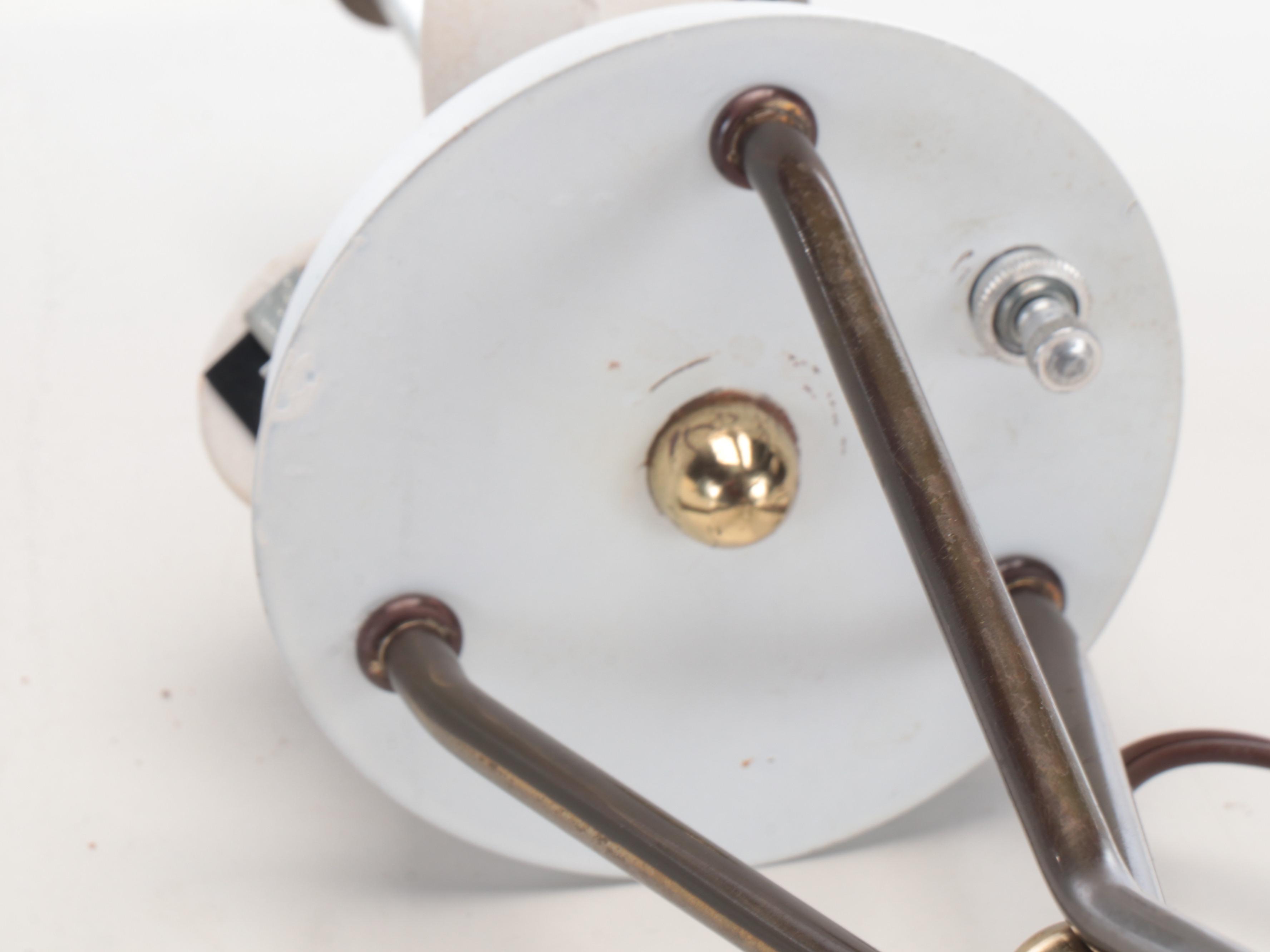 Gerald Thurston Mid Century Modern Teak and Iron Lamp, Mid-20th C.