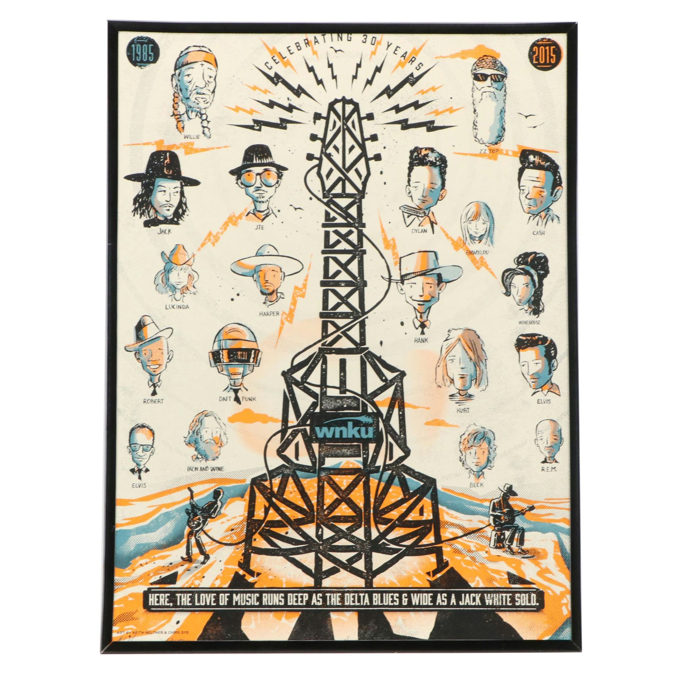 WNKU Serigraph Poster by Keith Neltner and Chris Dye