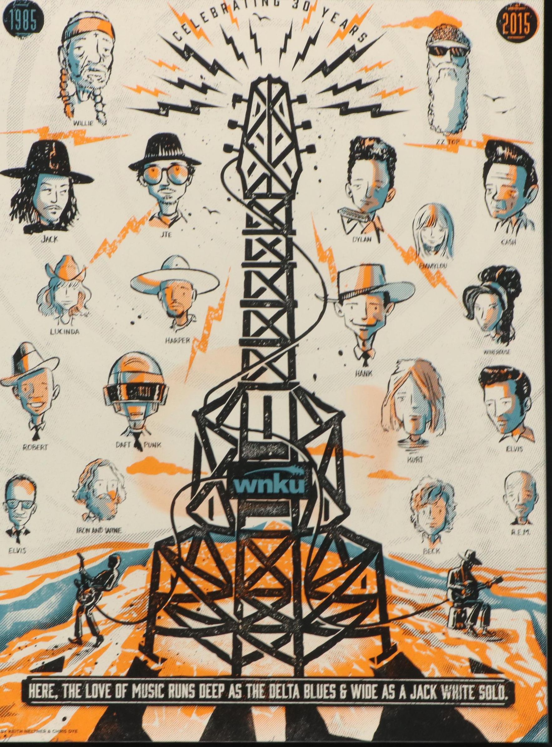 WNKU Serigraph Poster by Keith Neltner and Chris Dye